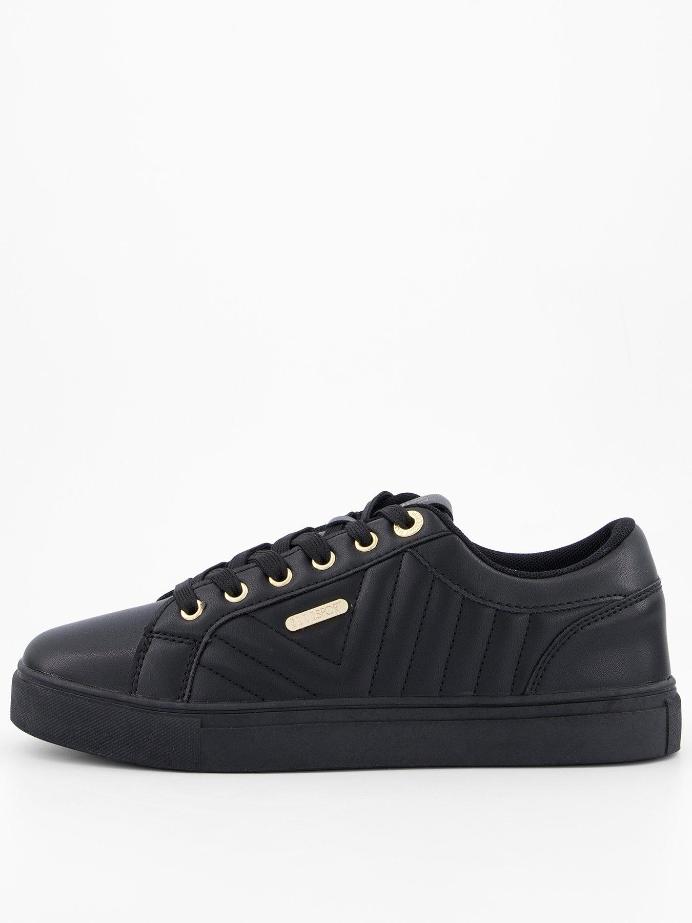 undefined Quilted Trainer - Black