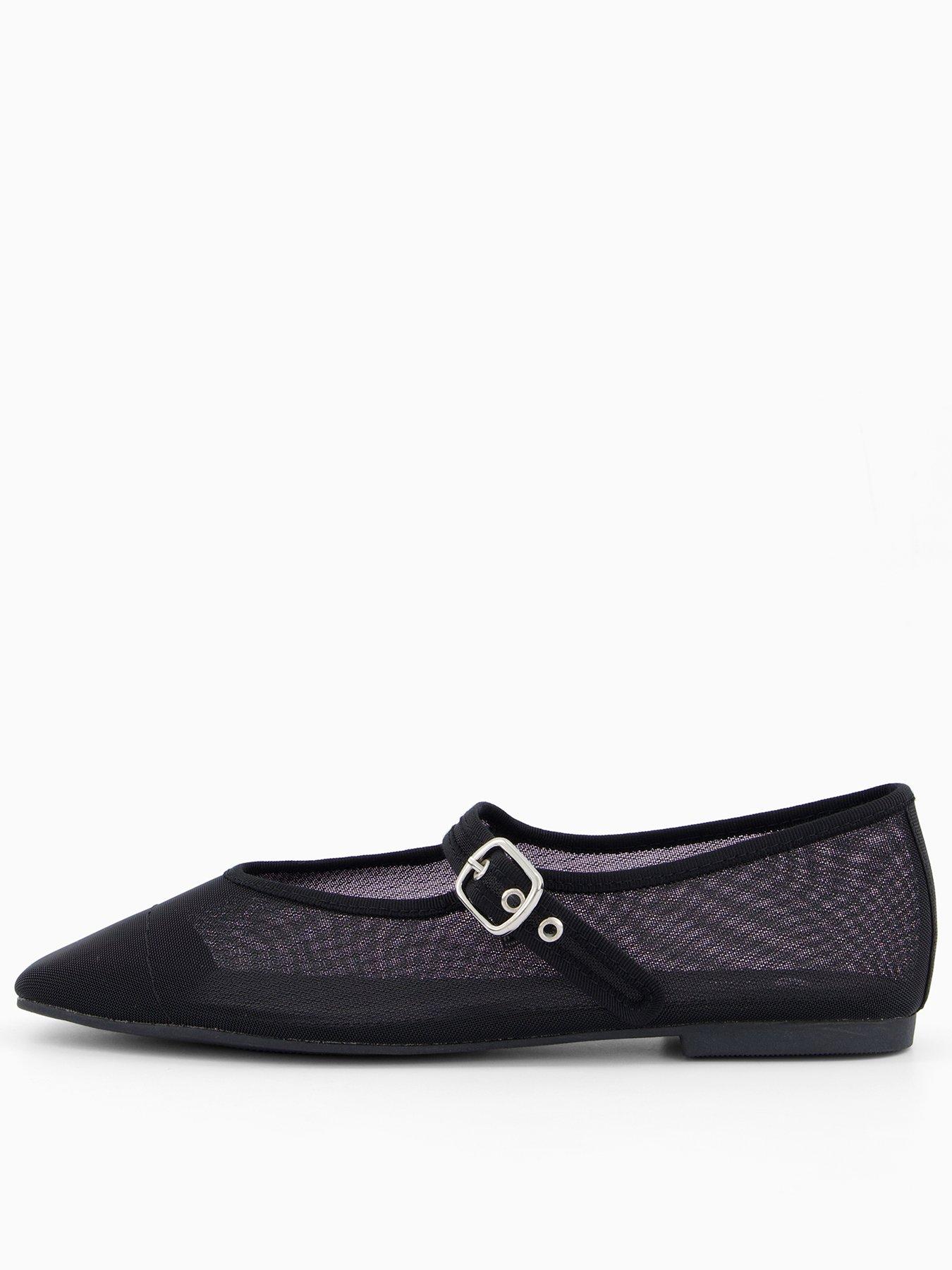 undefined Mary Jane Mesh Ballet Pump - Black
