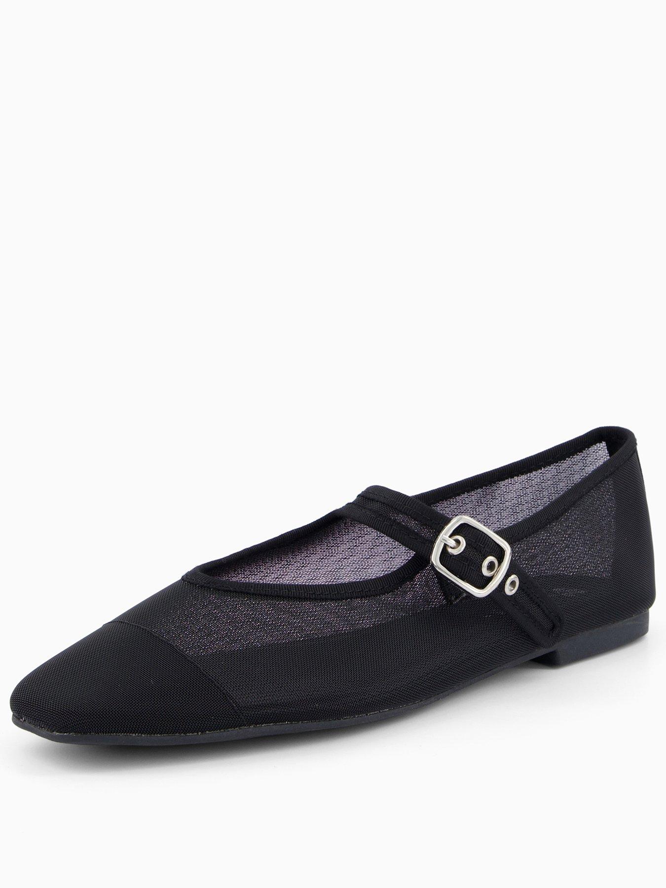 Image 4 of 8 of V by Very Mary Jane Mesh Ballet Pump - Black