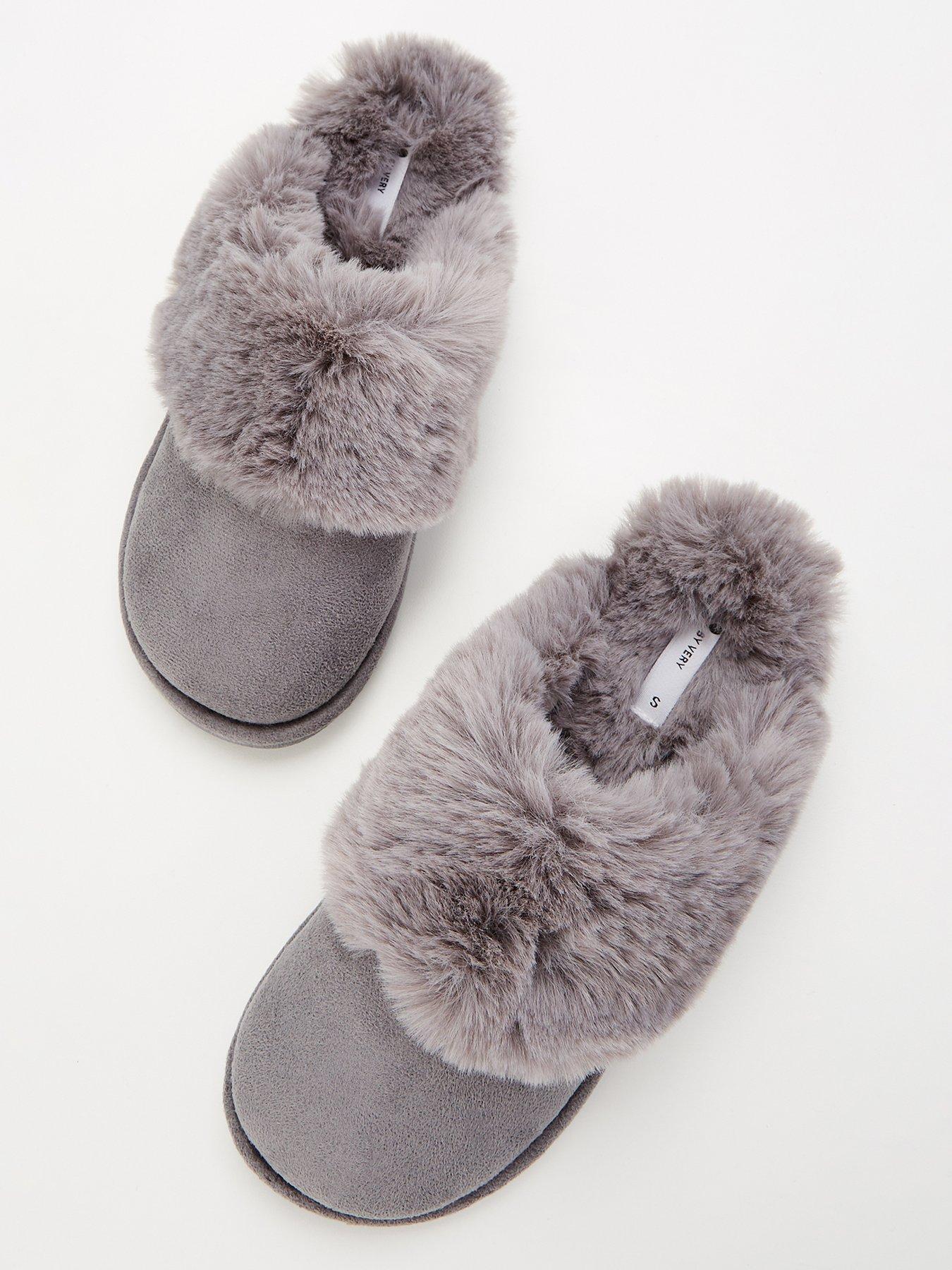 Image 4 of 6 of V by Very Mule Slippers - Grey