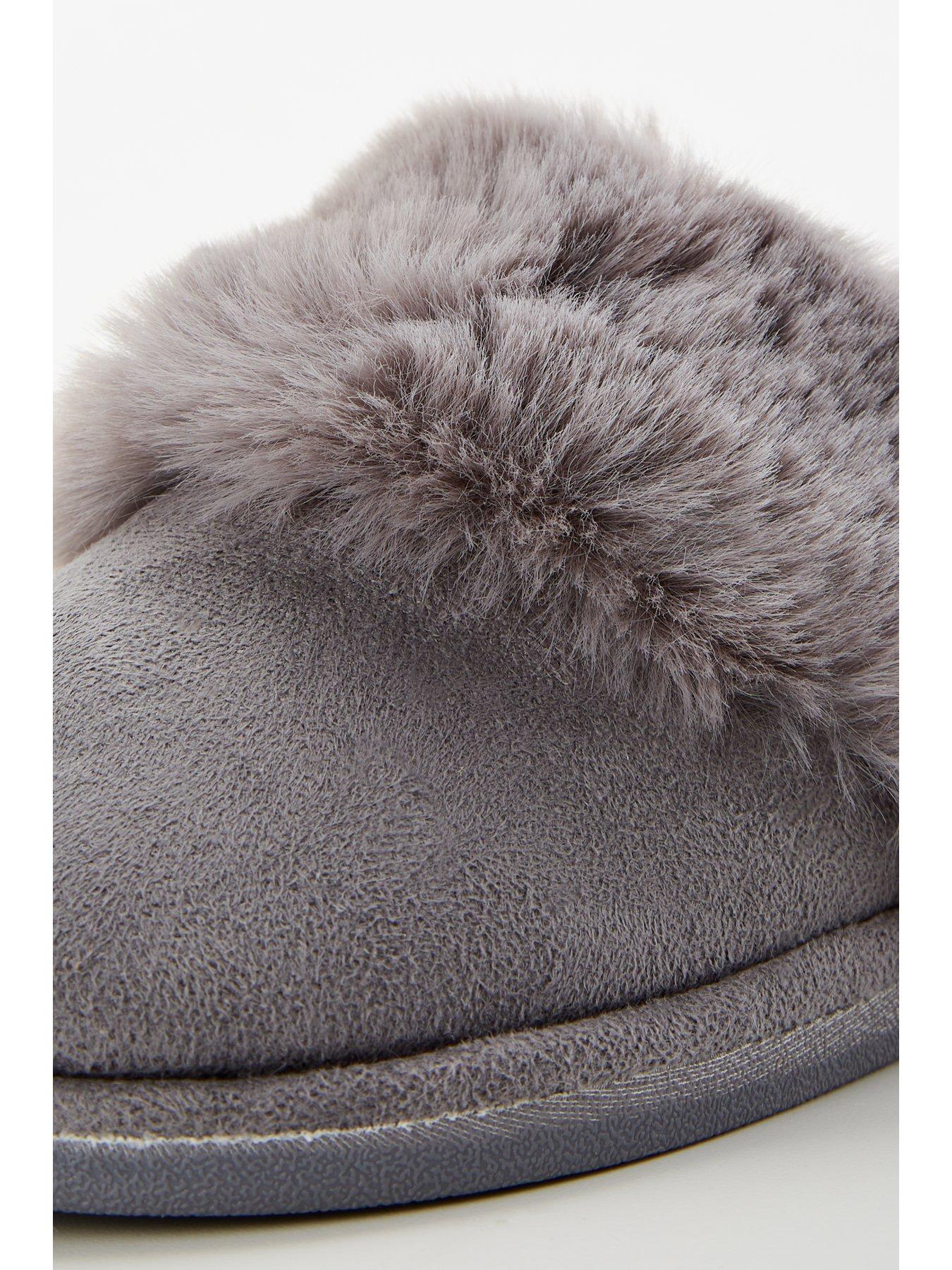 Image 6 of 6 of V by Very Mule Slippers - Grey