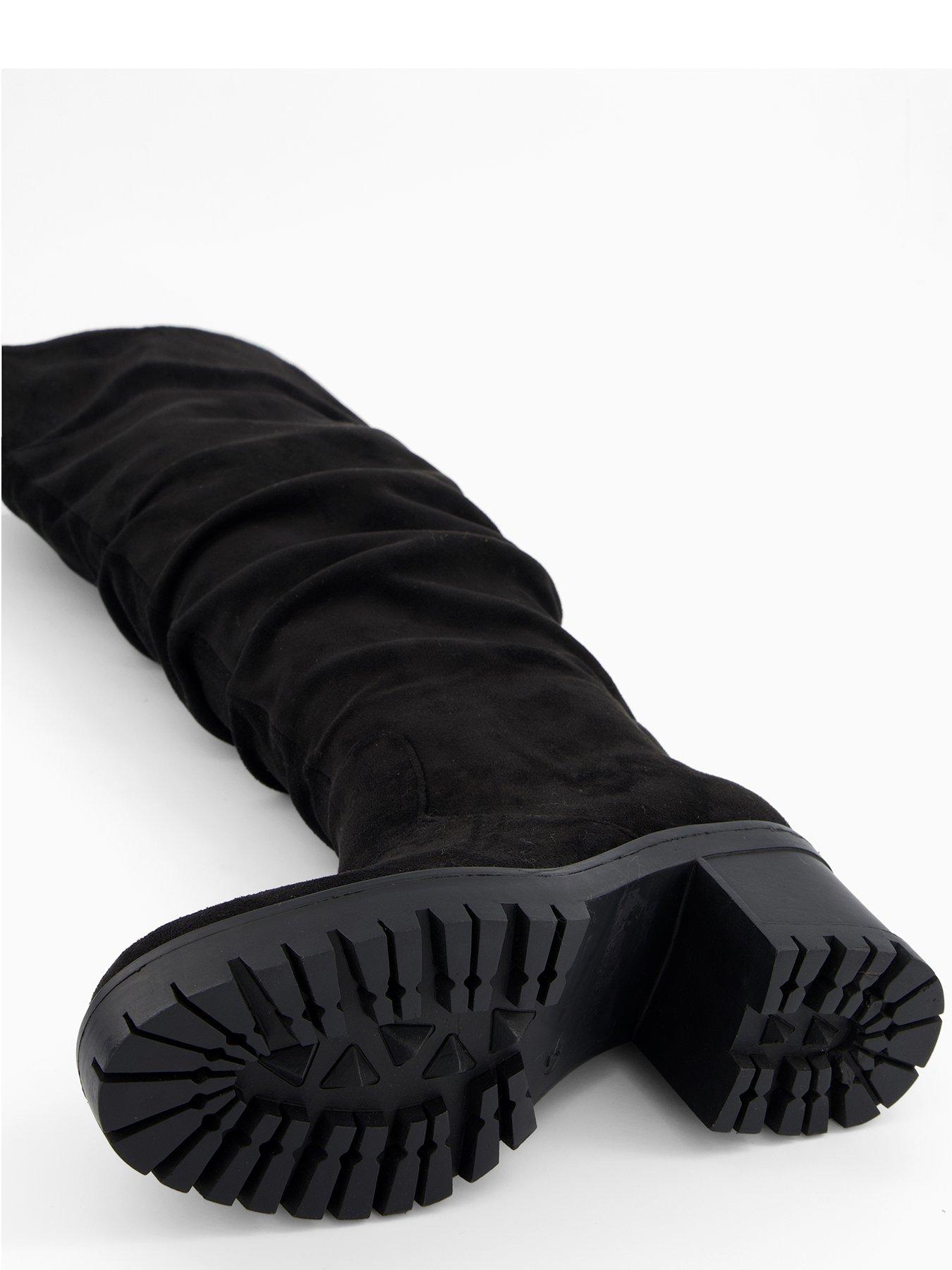 Image 5 of 7 of V by Very Block Heel Slouch Knee Boot