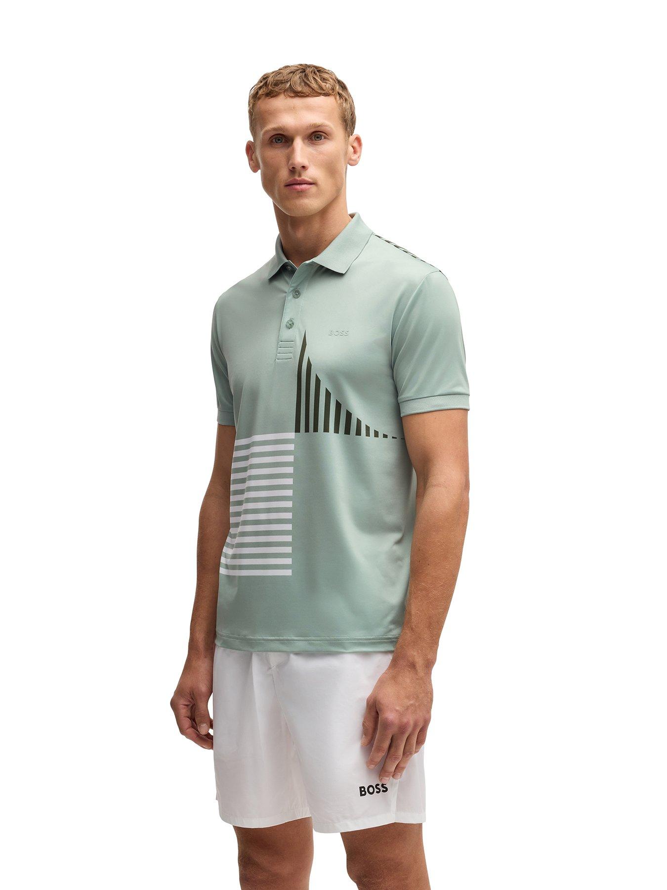 undefined Mens Golf Paddy Striped Regular Firt Polo - Green