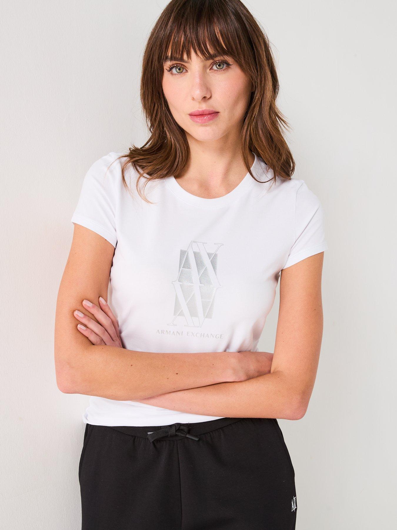 Armani Exchange Logo Short Sleeve T-shirt - White