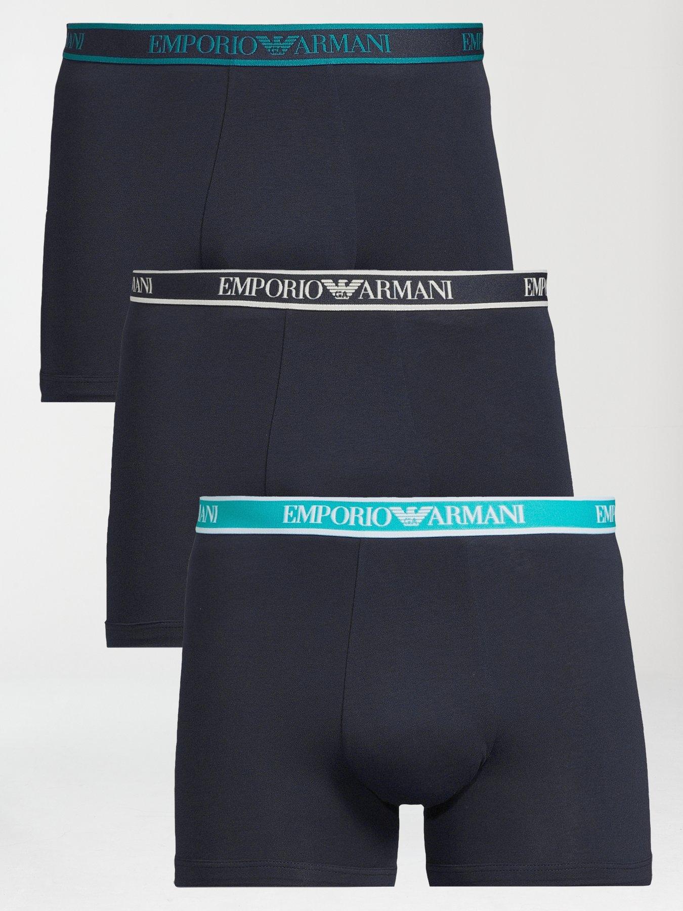 undefined 3 Pack Logo Boxer Shorts - Dark Blue