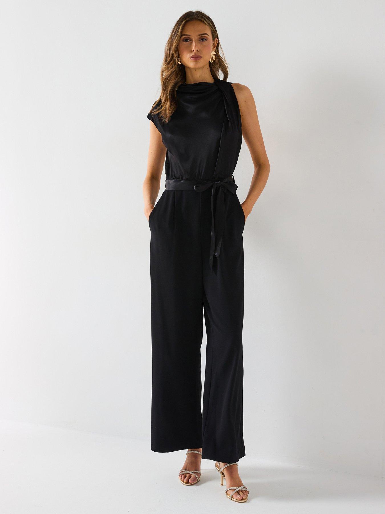 Ladies Jumpsuit Black Overalls Forever 21 Forever New Sienna Satin