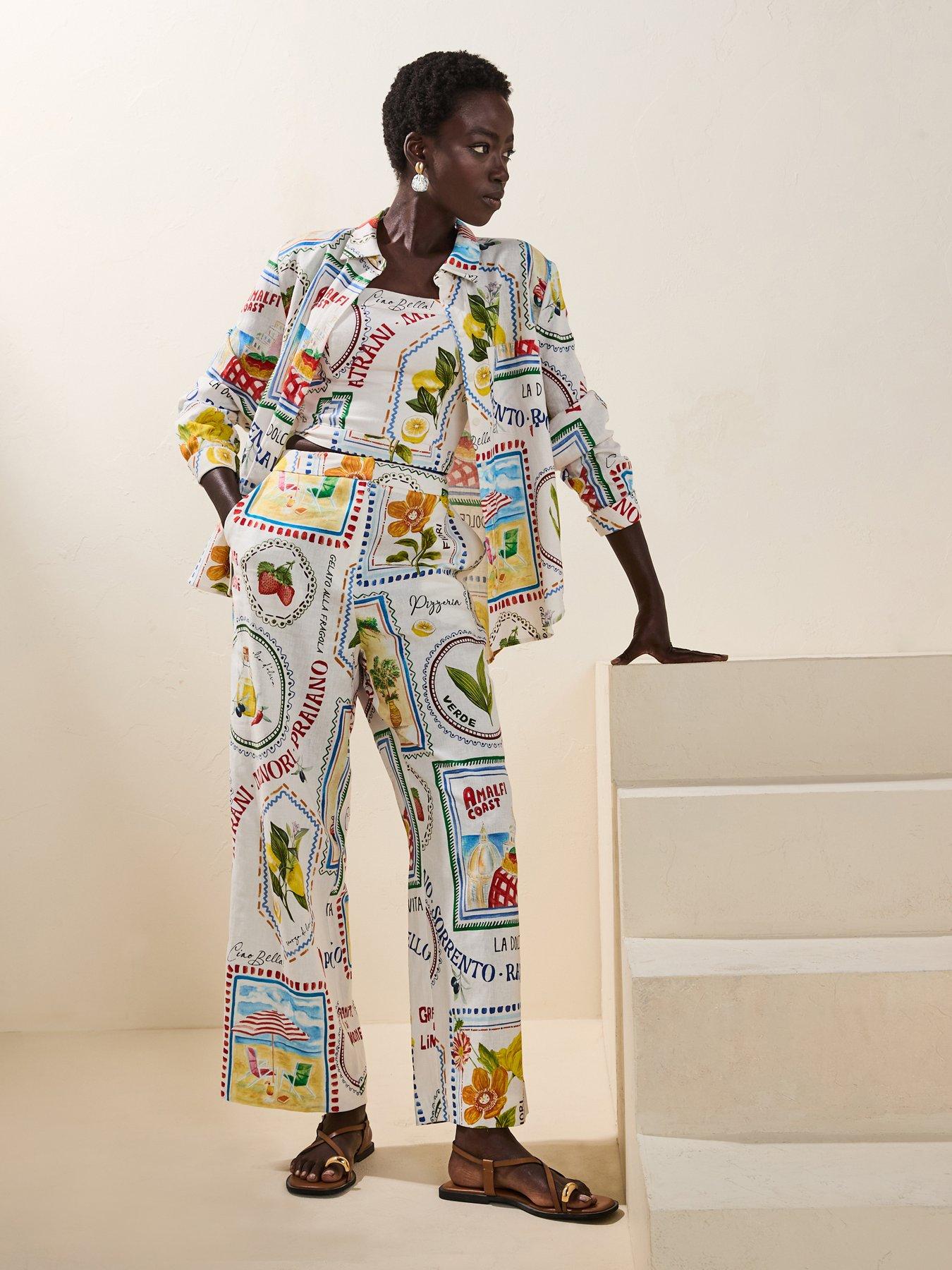 undefined Lydia Oversized Linen Shirt - Multi