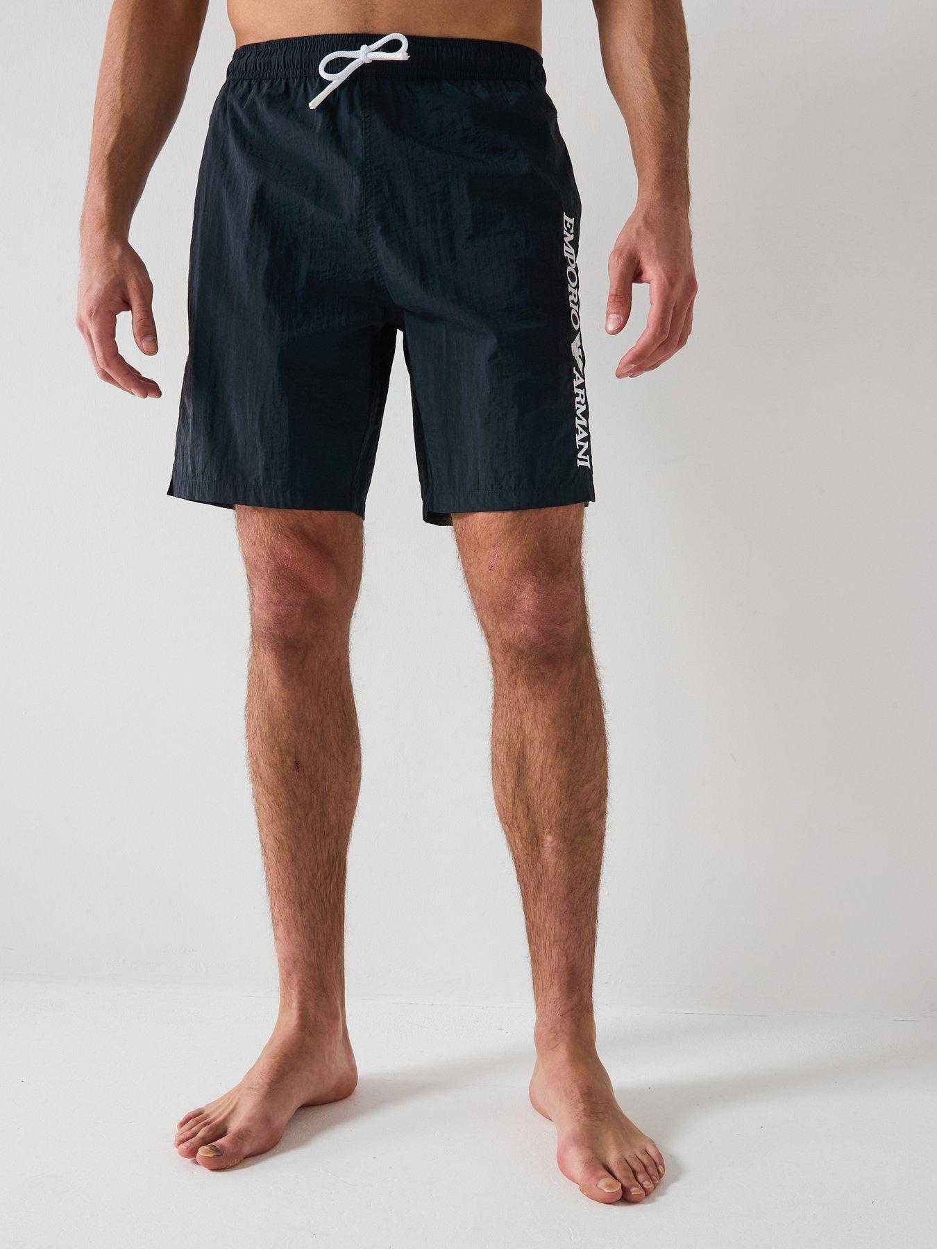 undefined Logo Print Bermuda Swimshorts - Dark Blue