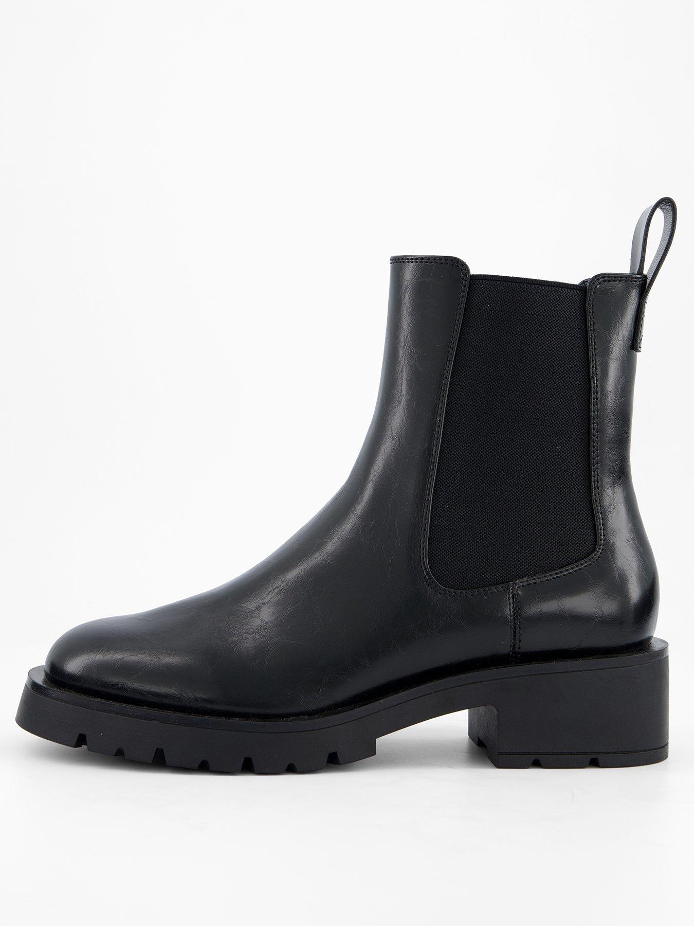 V by Very Chelsea Wide Fit Chelsea Ankle Boot - Black