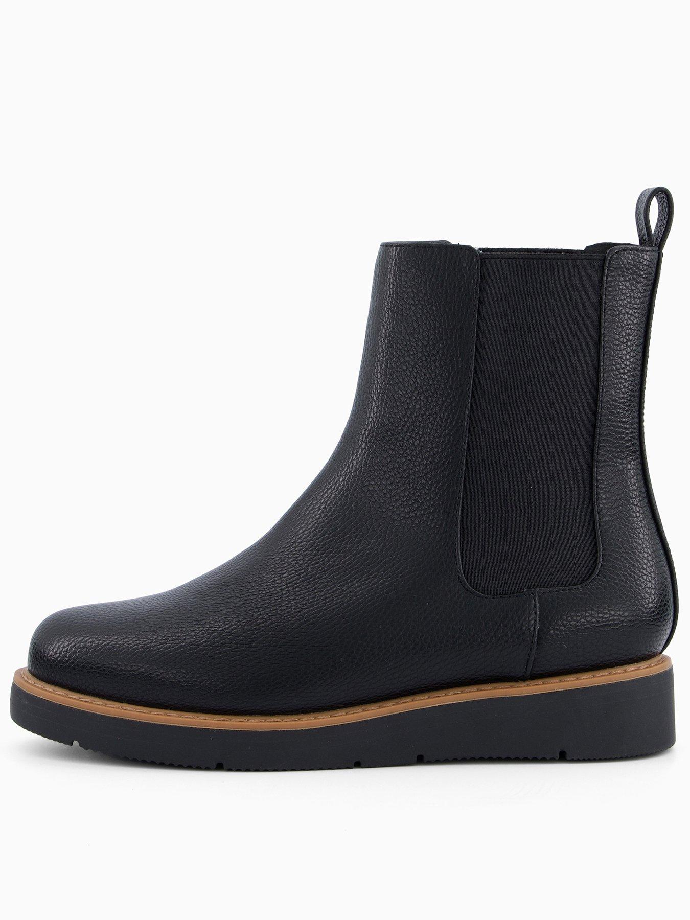 V by Very Flatform Chelsea Ankle Boot - Black