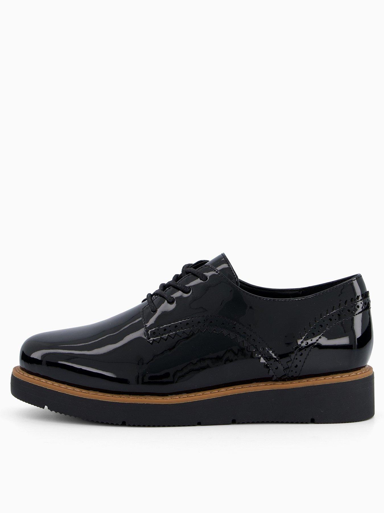 undefined Lace Up Flatform Shoe - Black