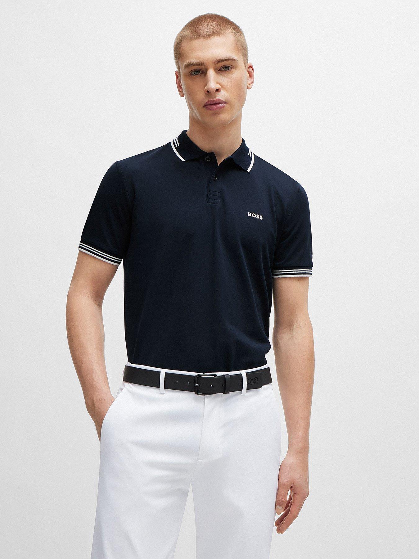 undefined Mens Golf Paul Slim Fit Polo Shirt - Dark Blue