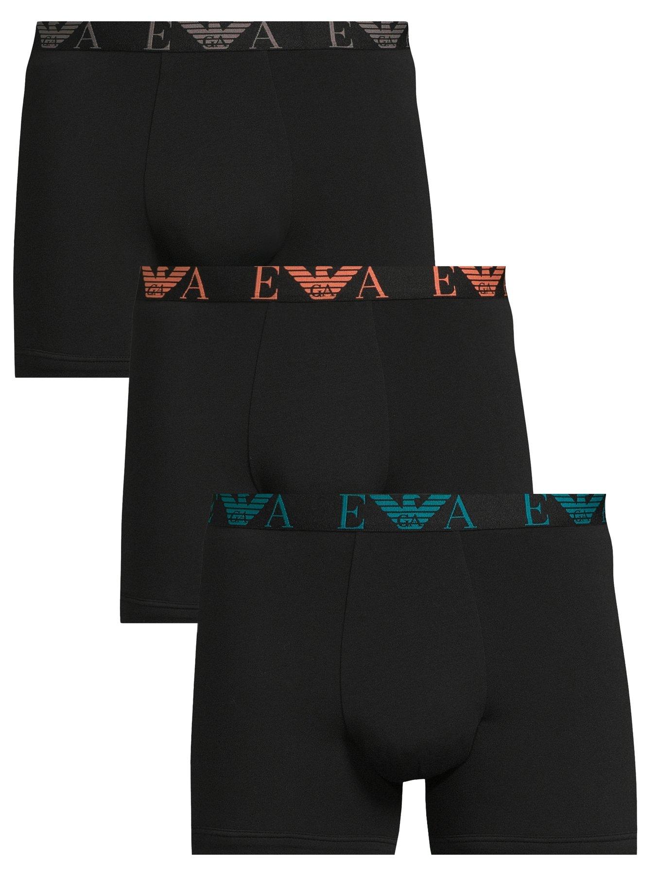 undefined 3 Pack Bold Monogram Trunks - Black
