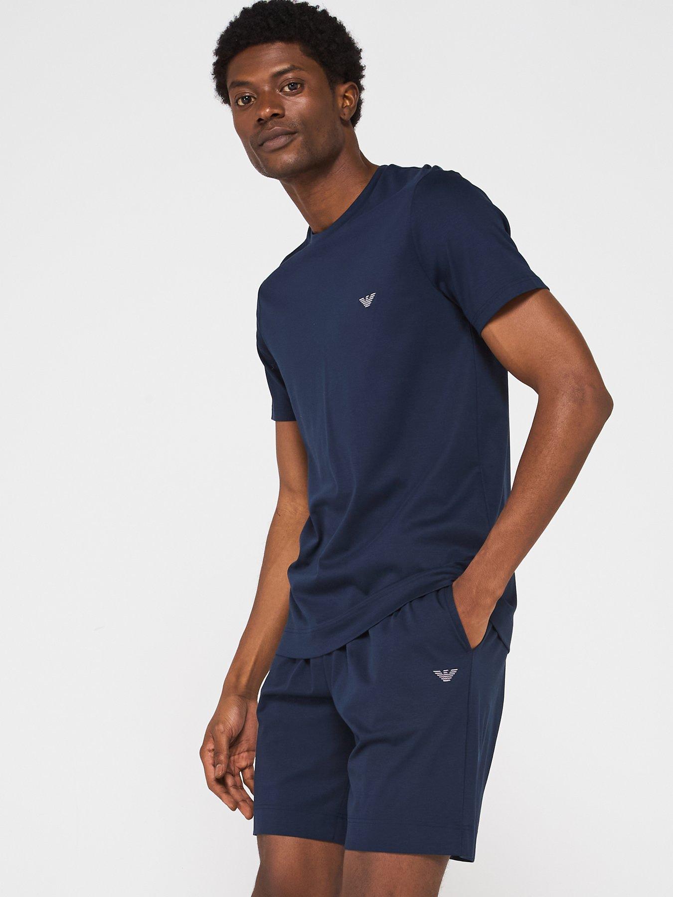 undefined Pyjama Shorts Set - Dark Blue