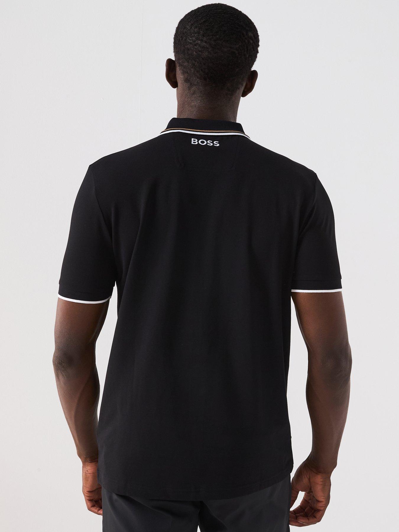 Image 2 of 5 of BOSS Mens Golf Paddy Pro Regular Fit Polo Shirt - Black