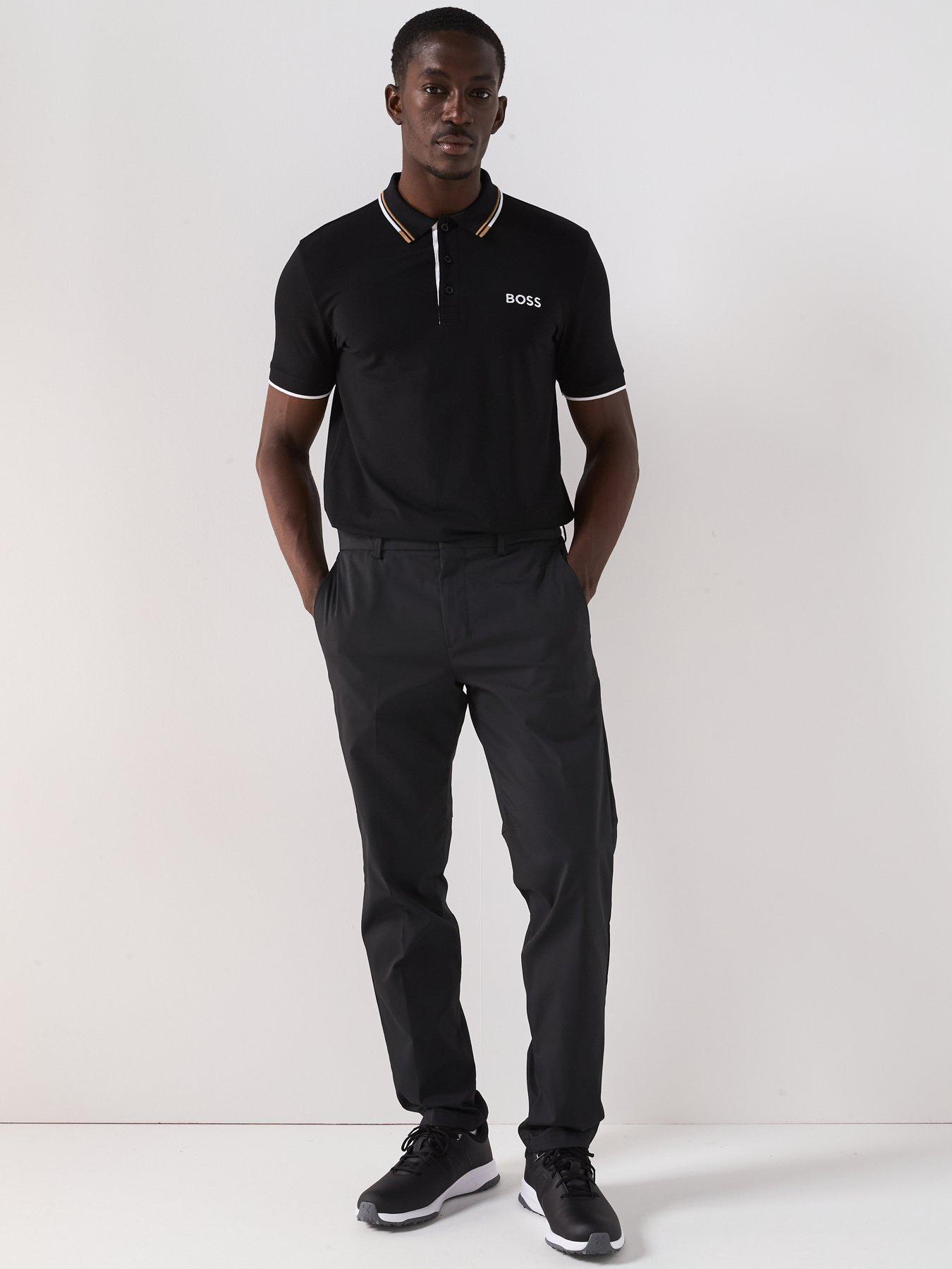 Image 3 of 5 of BOSS Mens Golf Paddy Pro Regular Fit Polo Shirt - Black