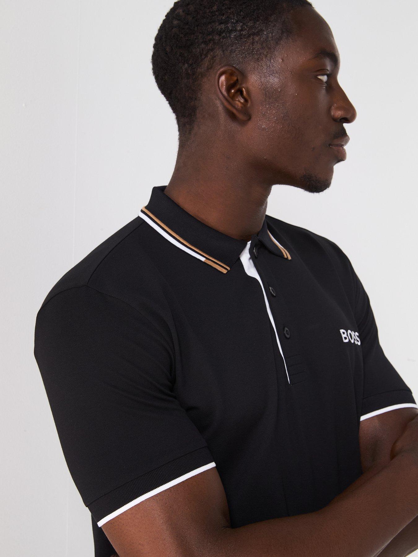 Image 4 of 5 of BOSS Mens Golf Paddy Pro Regular Fit Polo Shirt - Black