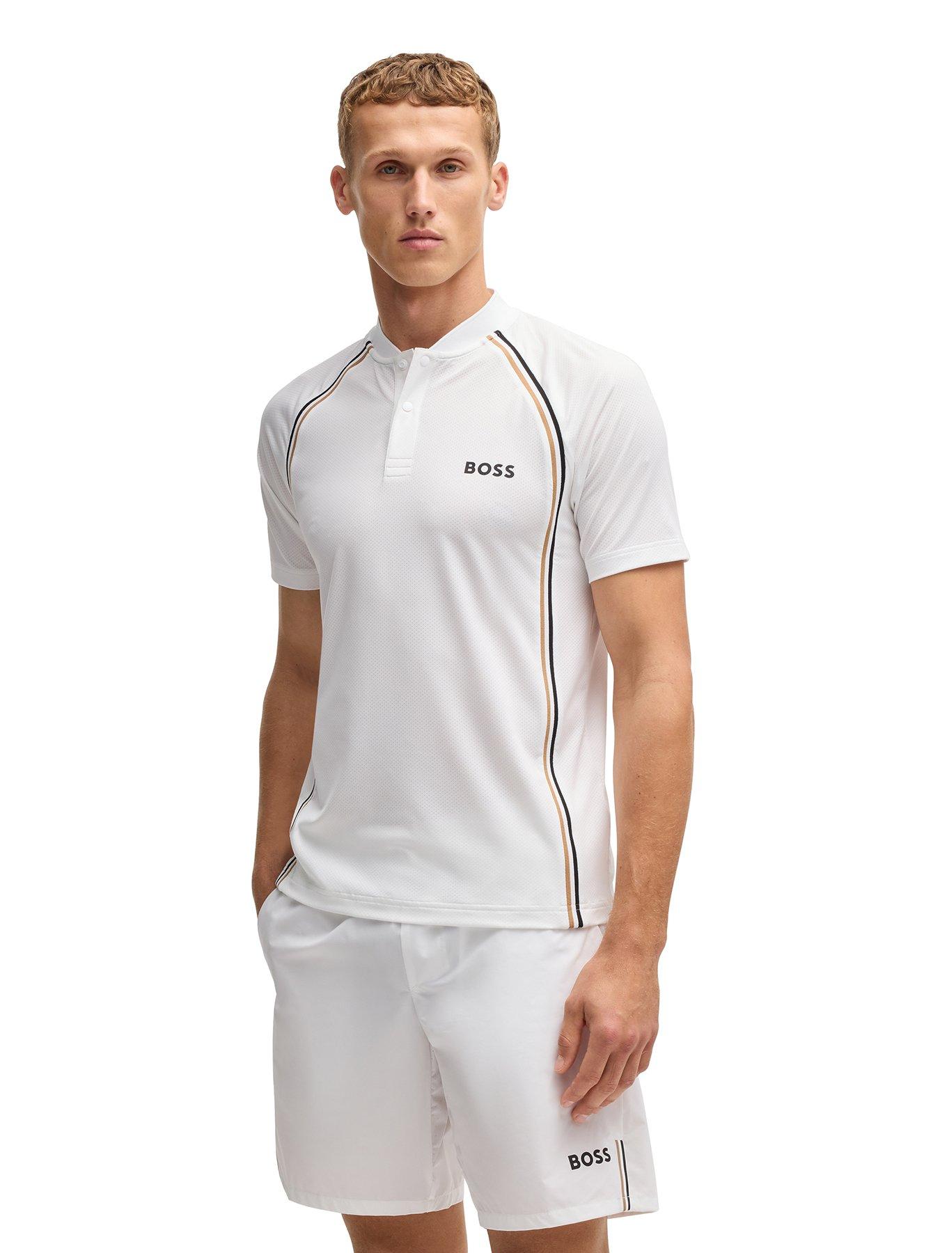 undefined Mens Golf Pariq Mesh Slim Fit Polo - White