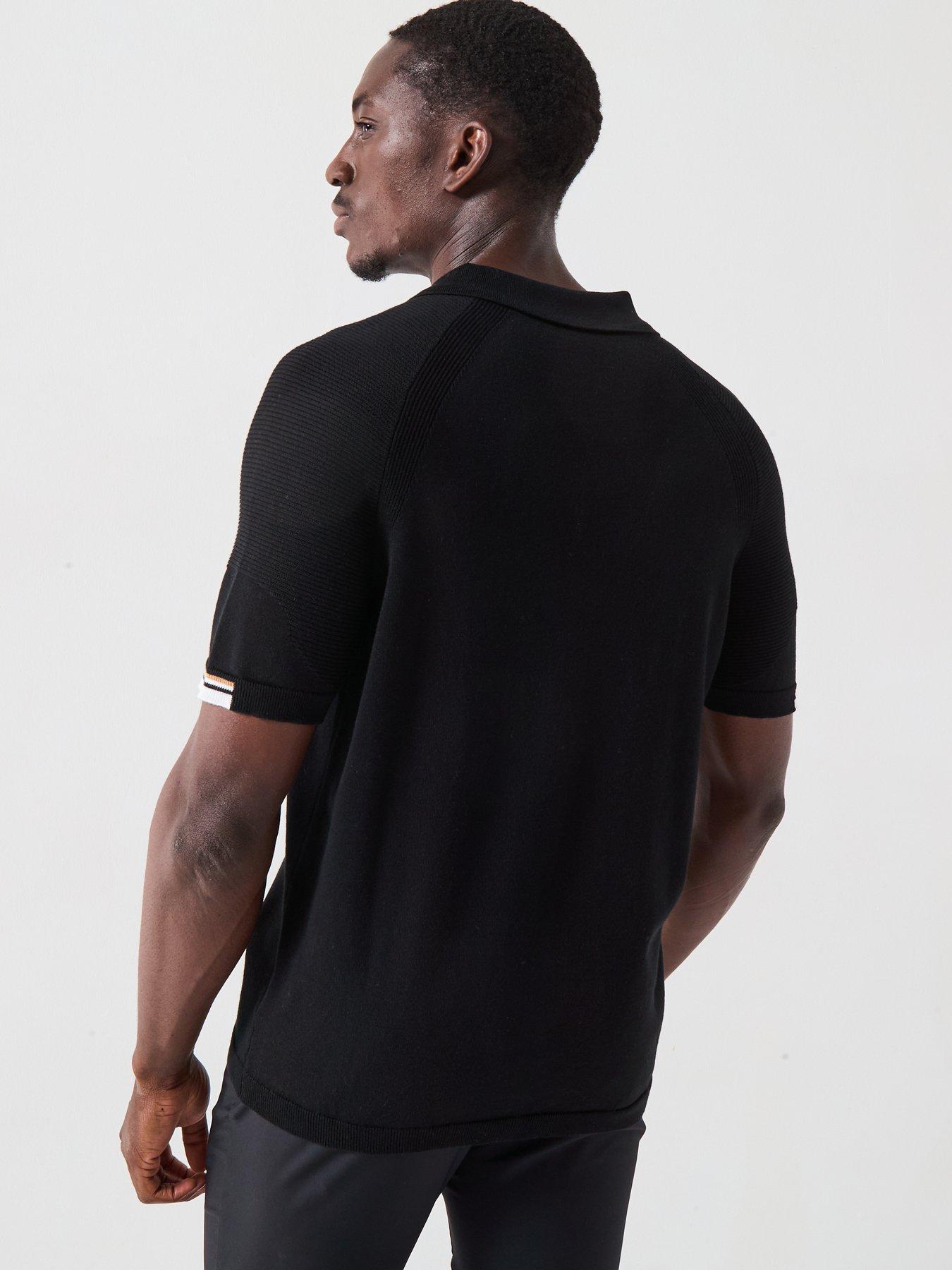 Image 2 of 4 of BOSS Mens Golf Slim Fit K Perform-Max Polo Shirt - Black