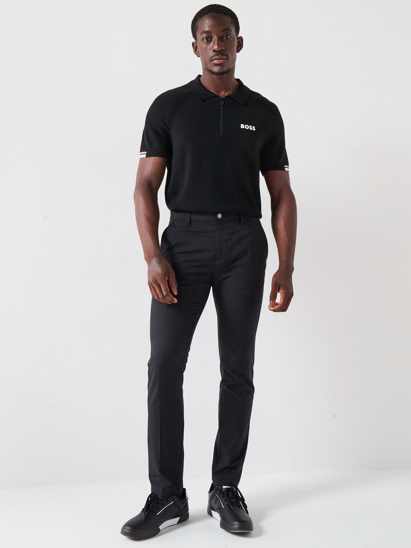 Image 3 of 4 of BOSS Mens Golf Slim Fit K Perform-Max Polo Shirt - Black