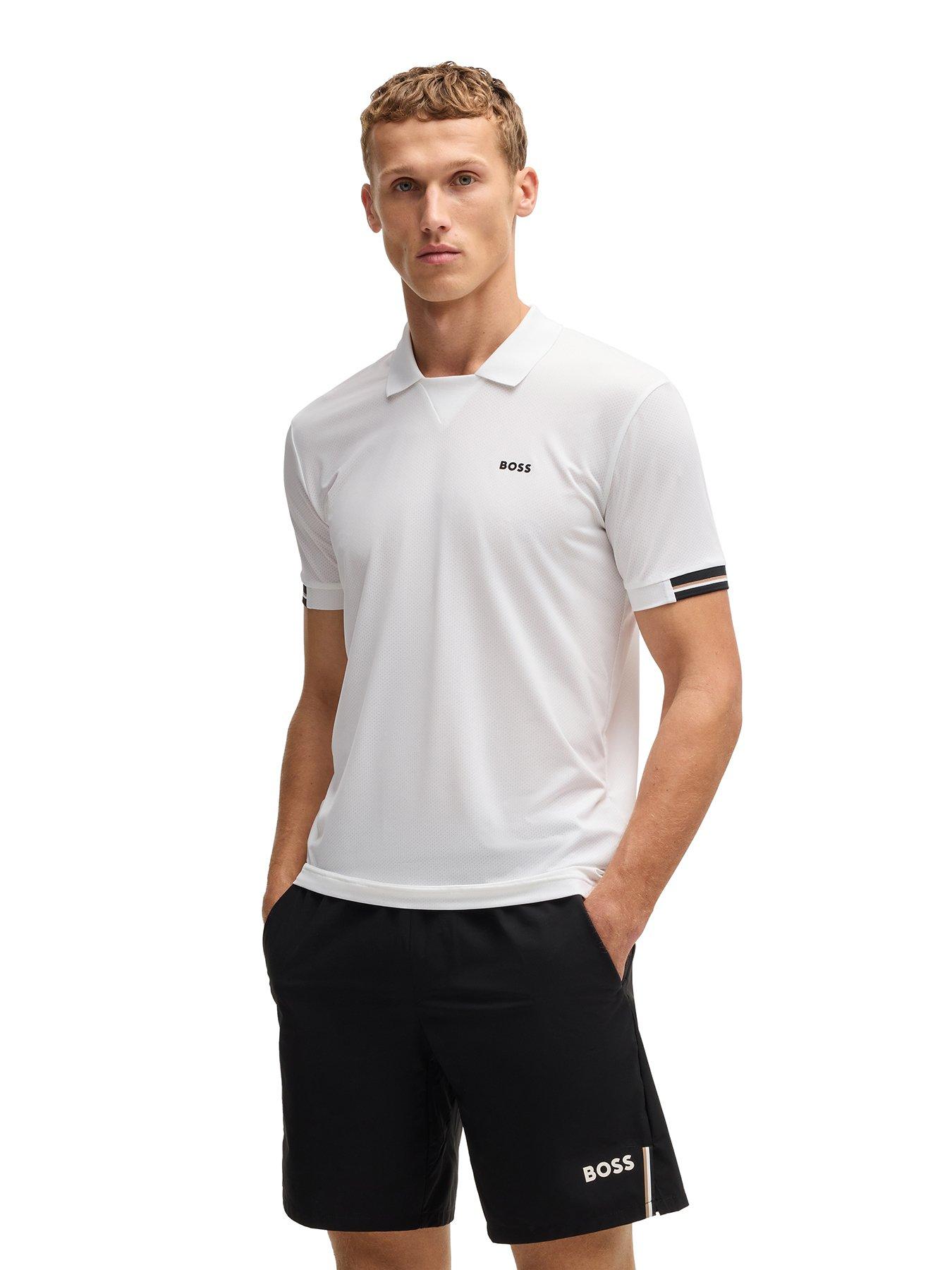 undefined Mens Golf Palle Mesh Regular Fit Polo - White