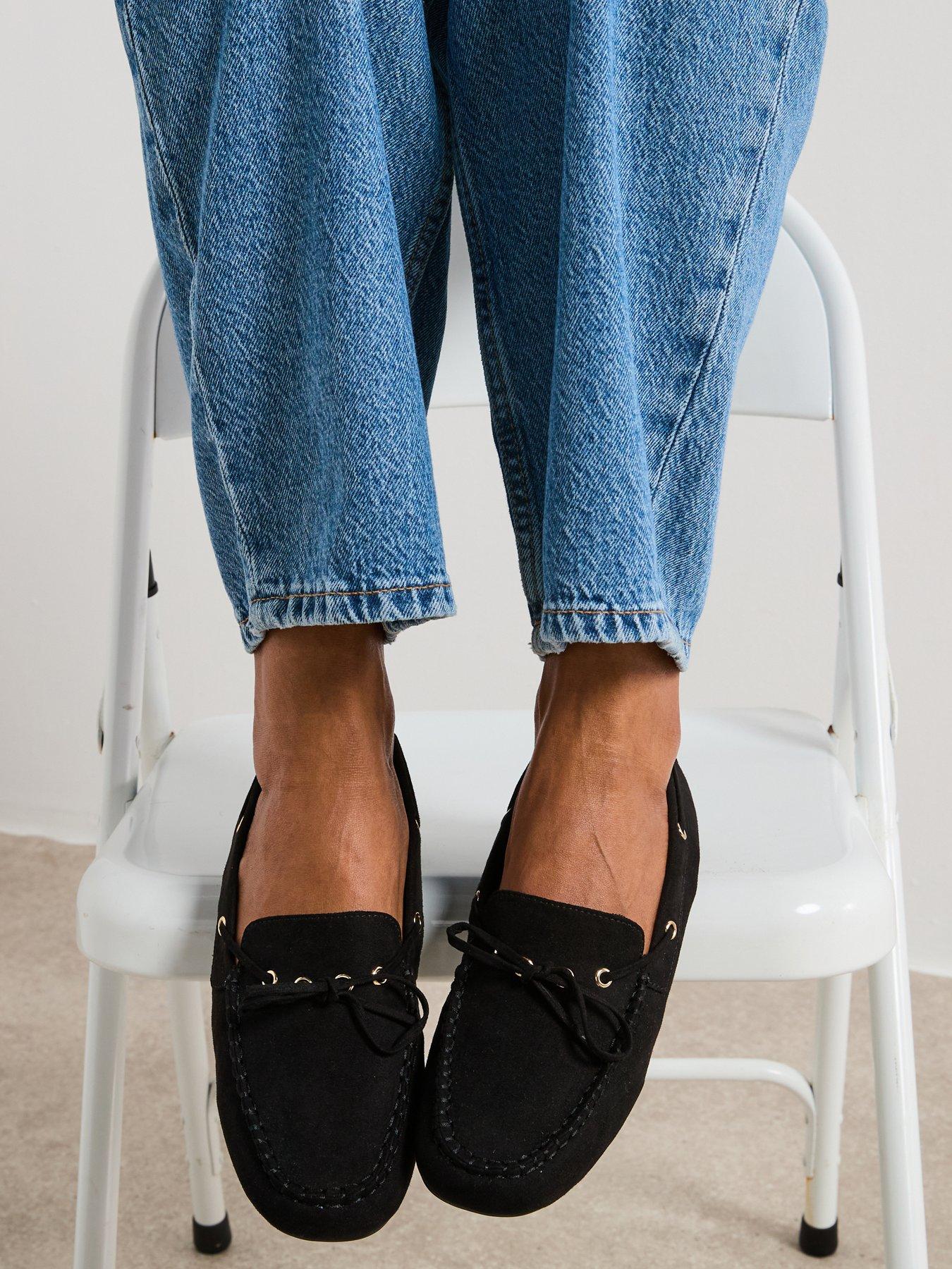 V by Very Boat Shoe - Black