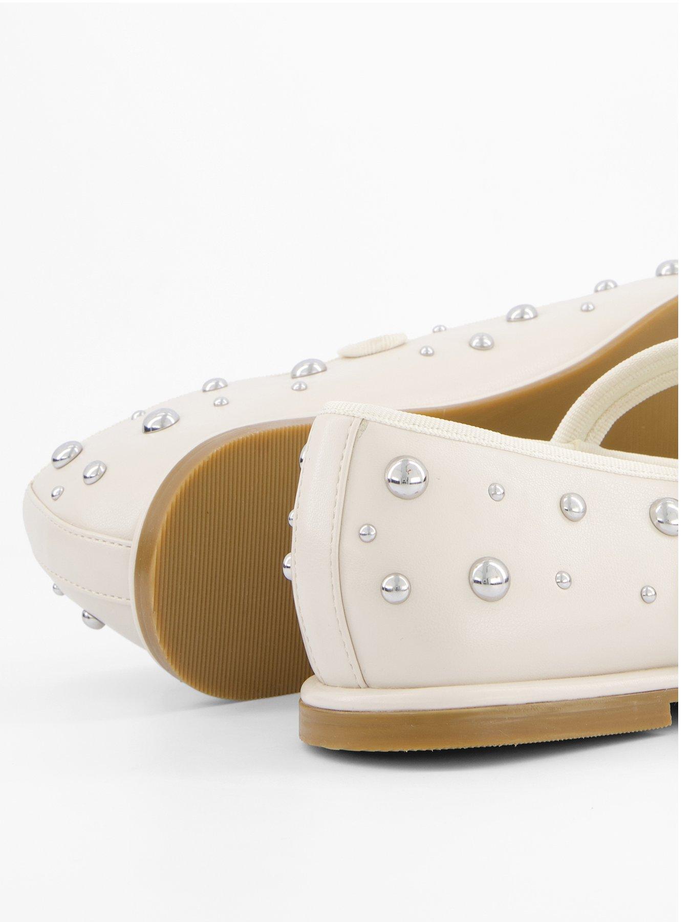 Image 3 of 8 of V by Very Mary Jane Ballet Pump With Studs - Cream