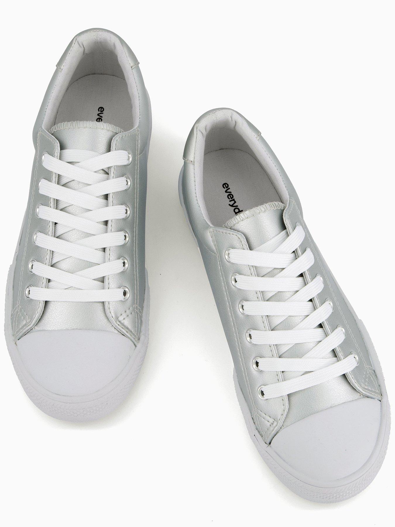 Image 3 of 7 of V by Very Extra Wide Fit Trainers - Silver