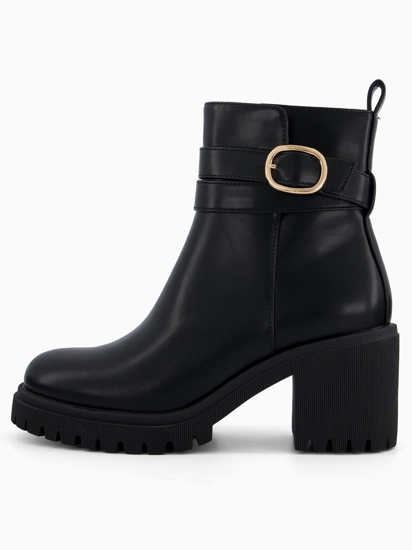 undefined Block Heel Chunky Chelsea Ankle Boot