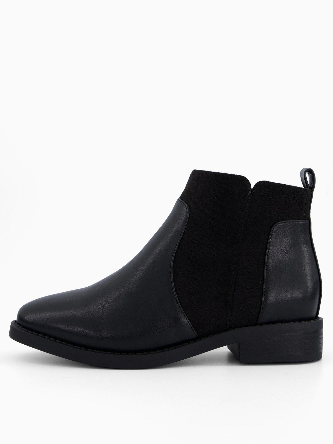 undefined Extra Wide Fit Flat Ankle Boot