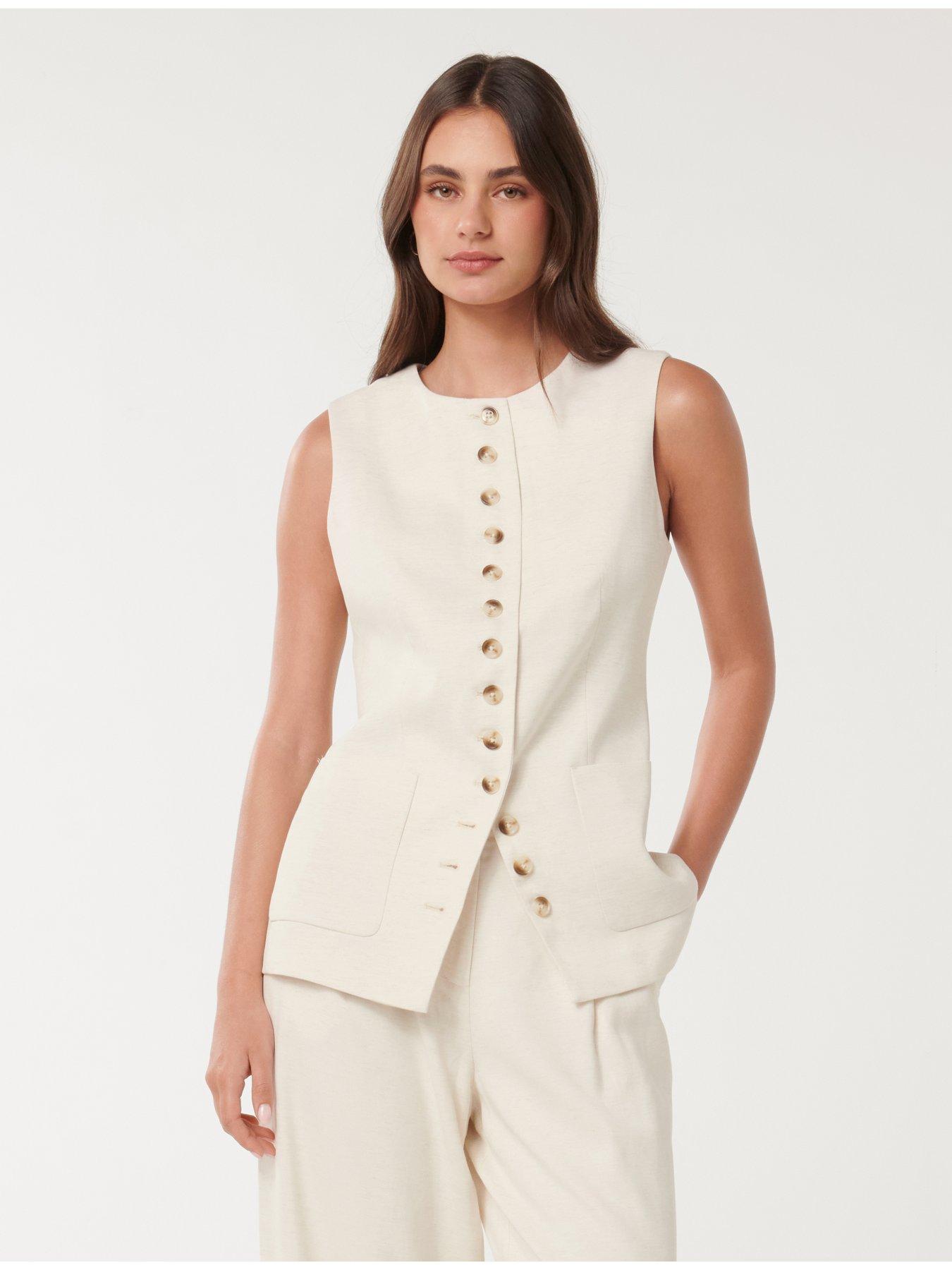 undefined Cian Waistcoat - Cream