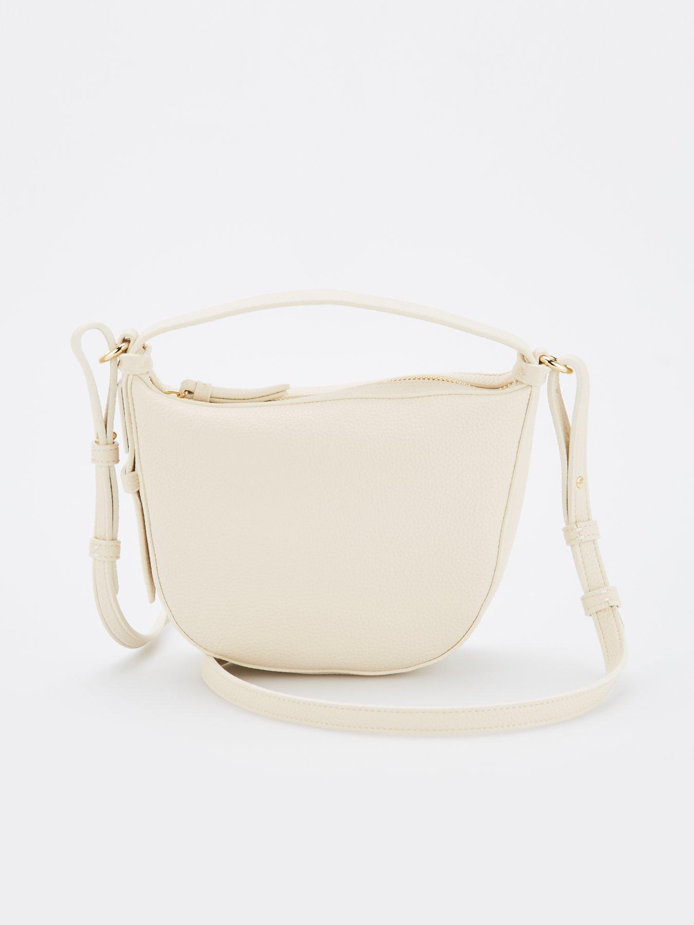 Armani Exchange Susie Soft Hobo Crossbody Bag - White