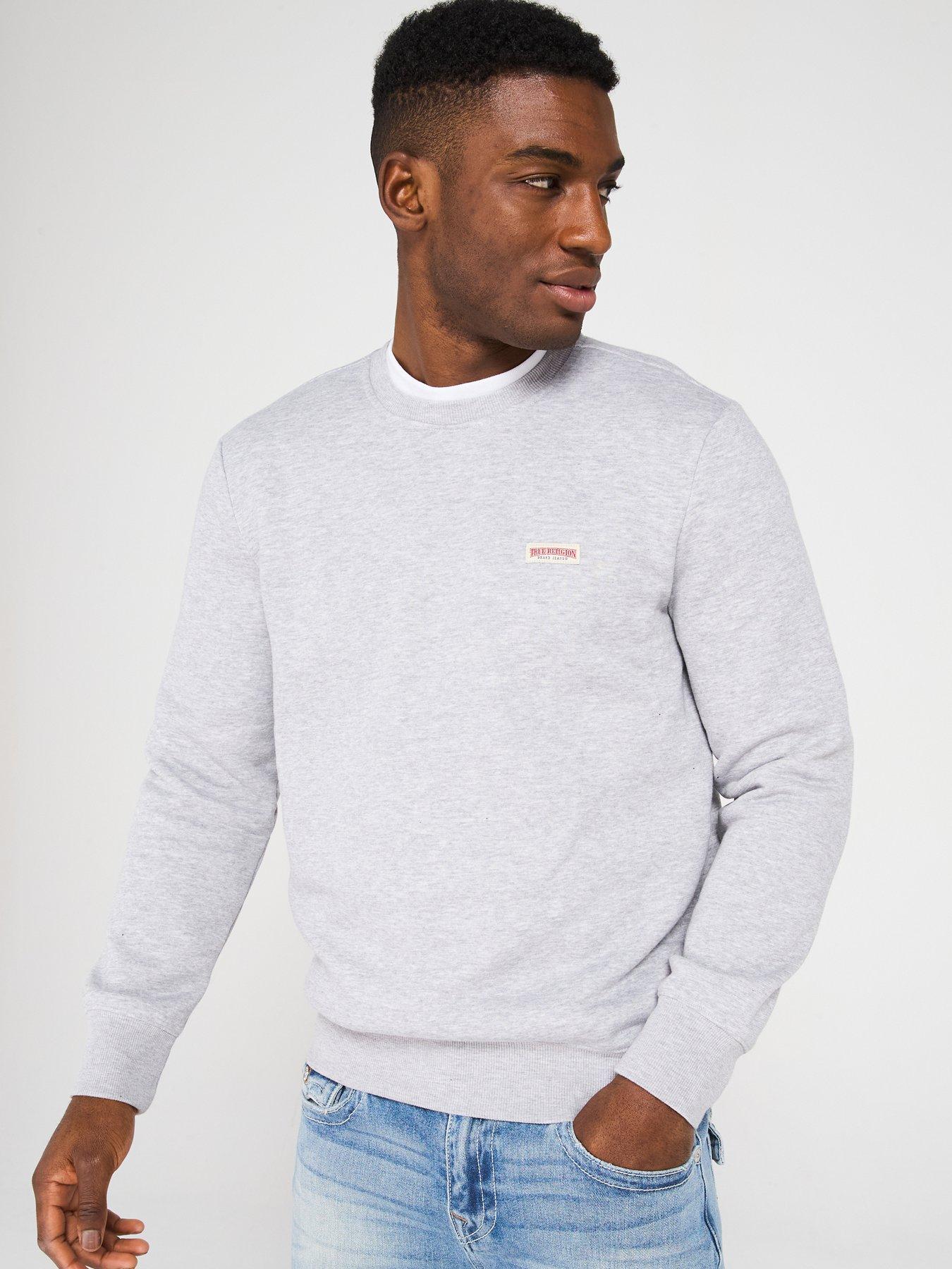 TRUE RELIGION Original Label Crew Neck Sweatshirt - Grey