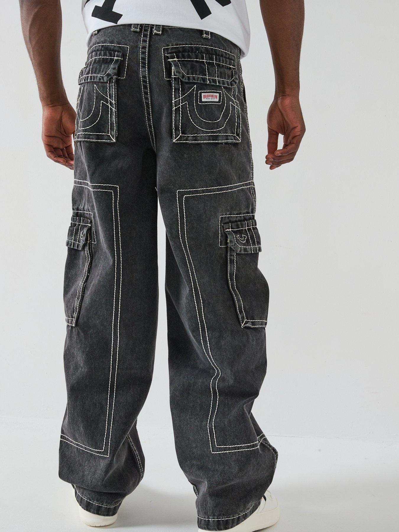 undefined Denim Big T Cargo Pants - Black