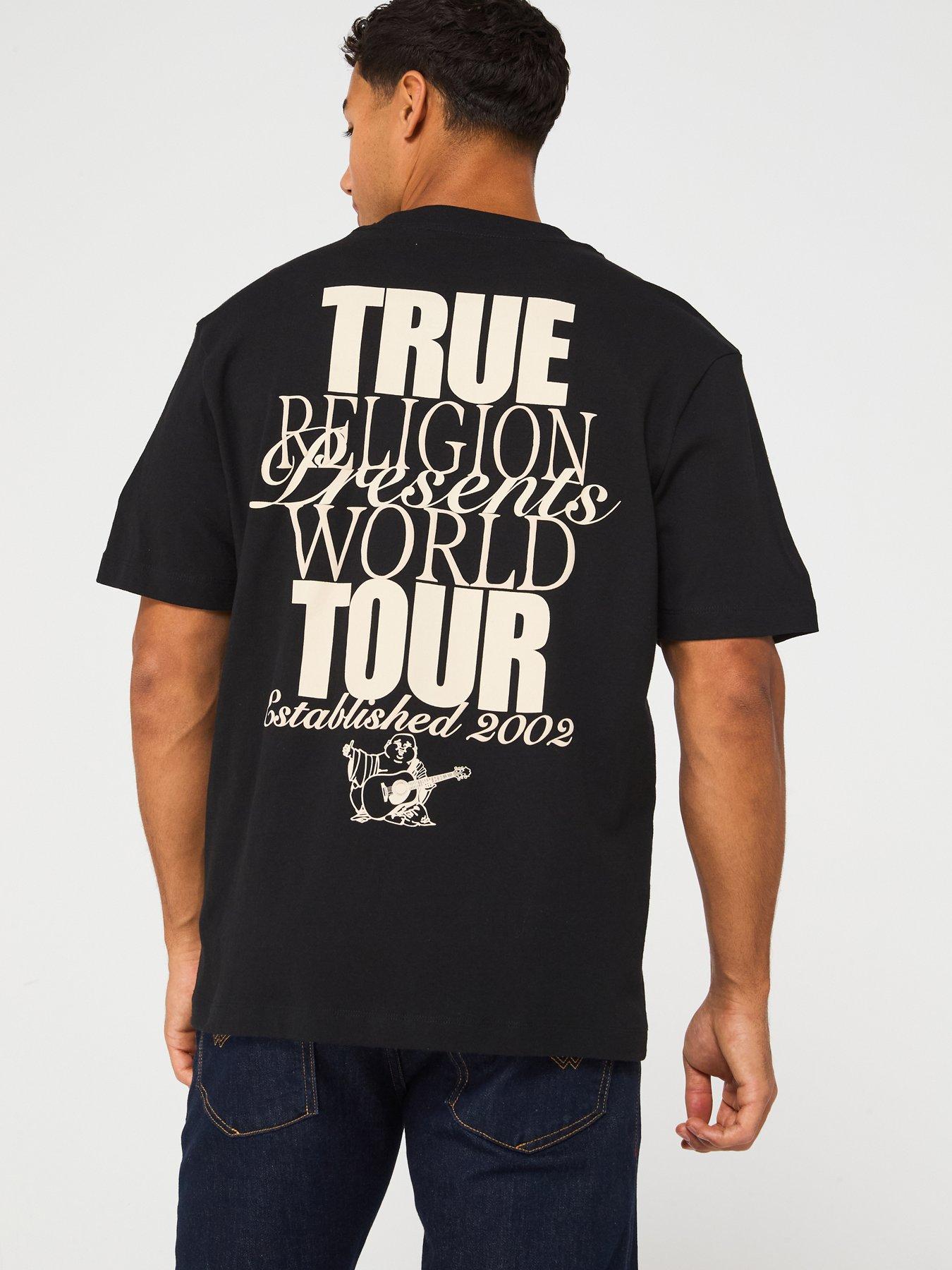 undefined Short Sleeve Crackle World Tour T-Shirt - Black