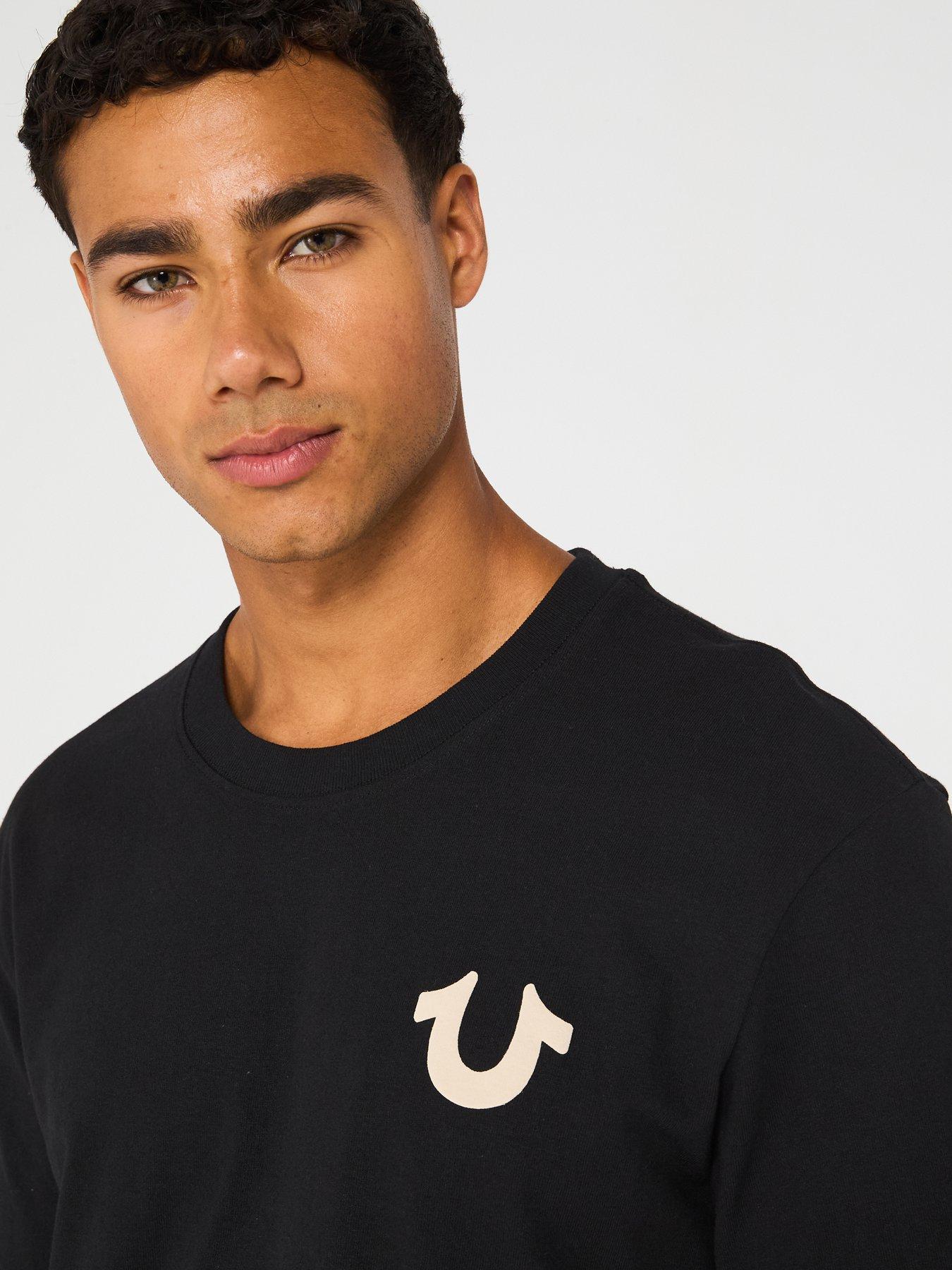Image 4 of 5 of TRUE RELIGION Short Sleeve Crackle World Tour T-Shirt - Black