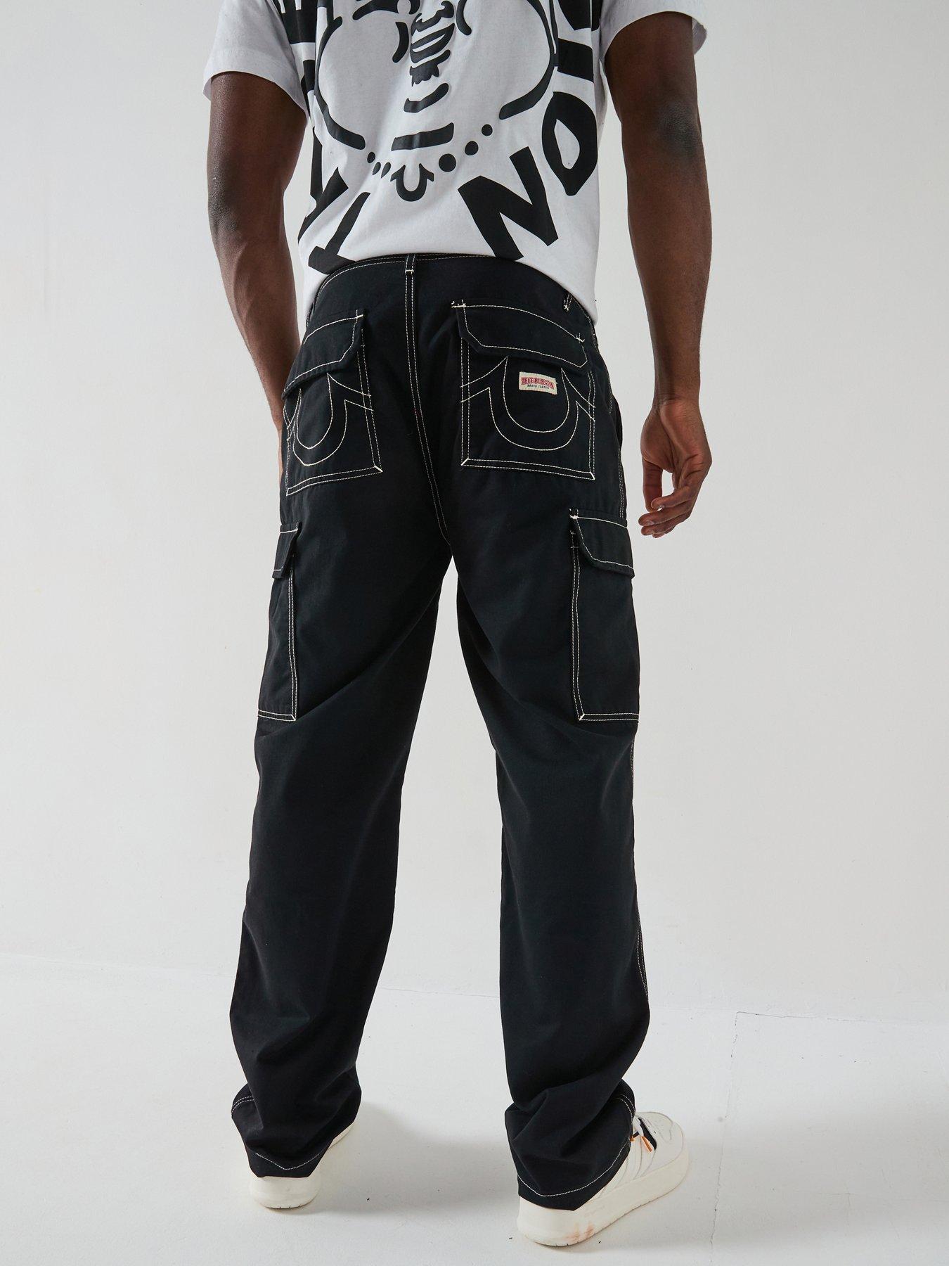 undefined Big T Cargo Trousers - Black