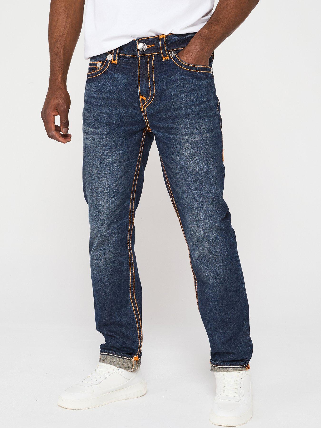undefined Rocco Pick Stitch Slim Fit Jeans - Dark Wash
