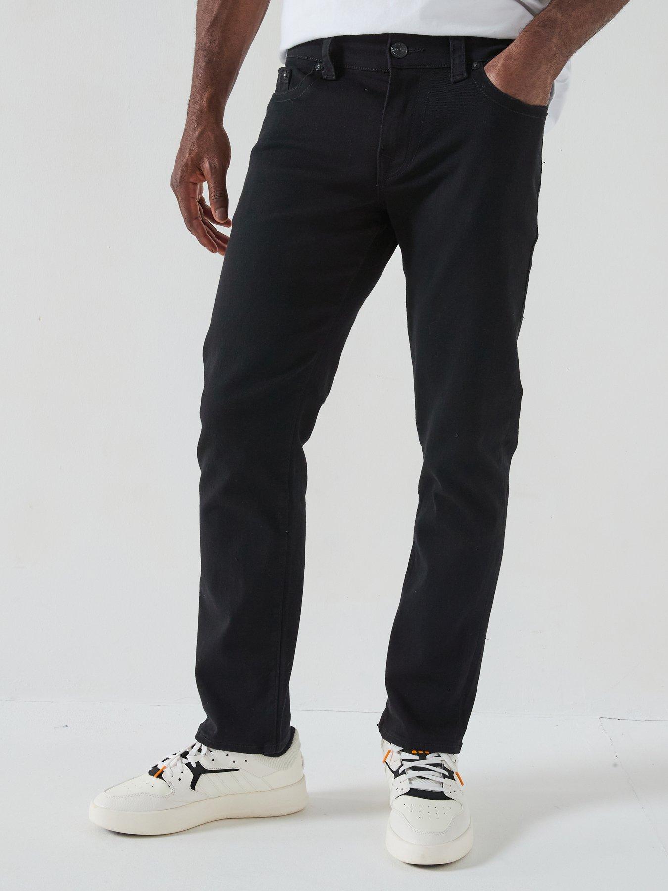 TRUE RELIGION Geno No Flap Straight Fit Jeans - Black