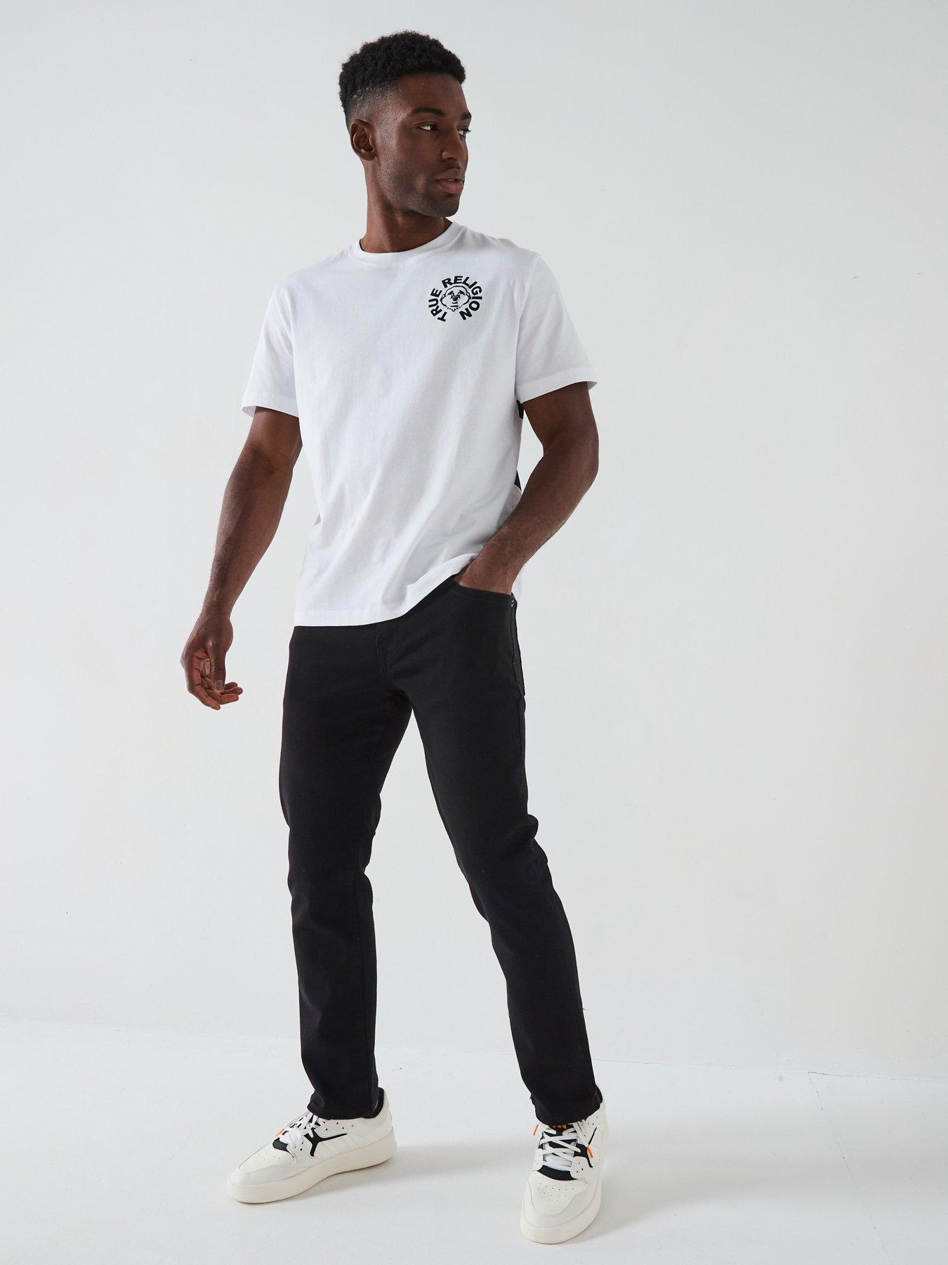 Image 3 of 6 of TRUE RELIGION Geno No Flap Straight Fit Jeans - Black