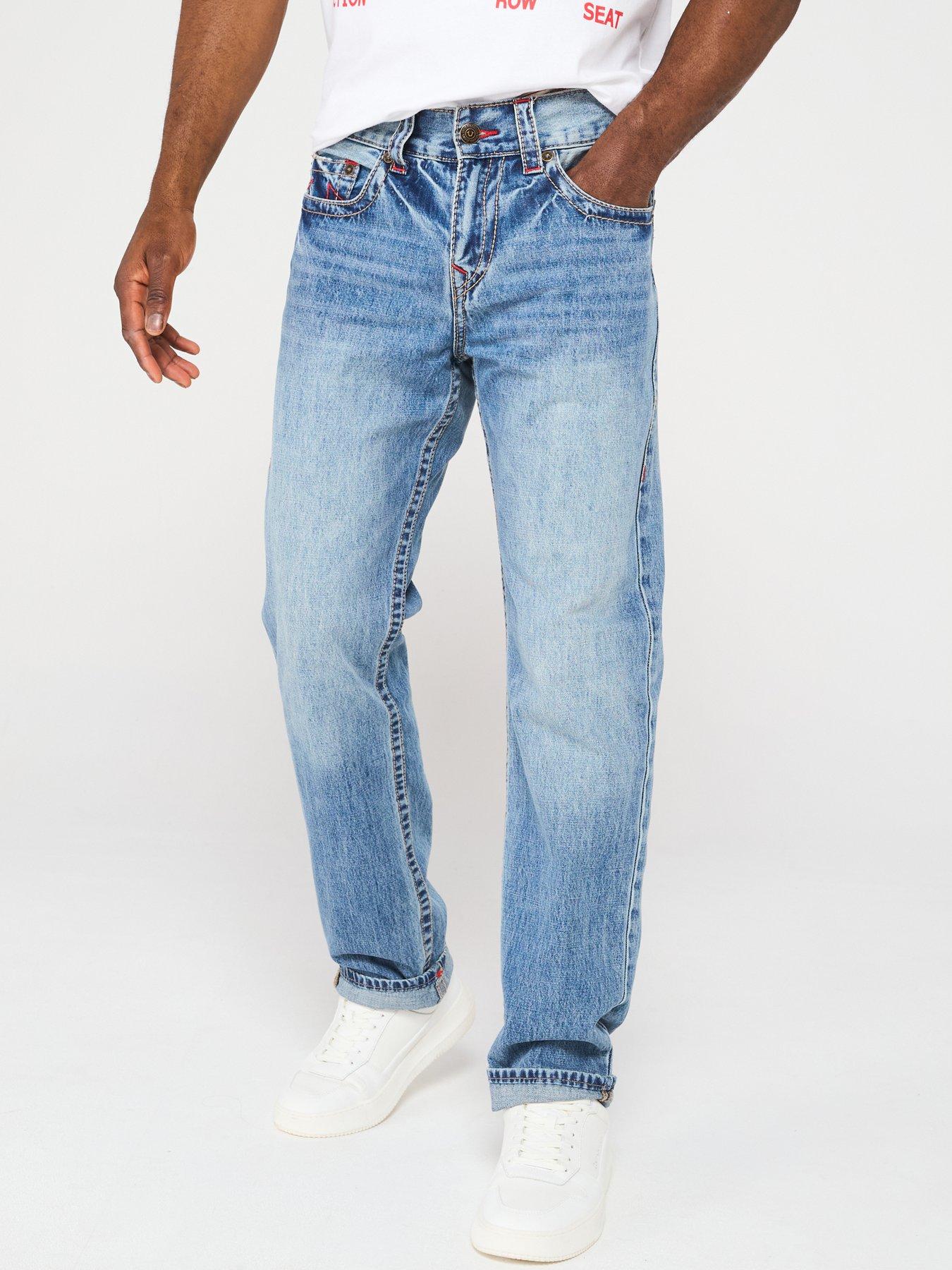 TRUE RELIGION Geno Big T Inseam Slim Tapered Fit Jeans Blue Very