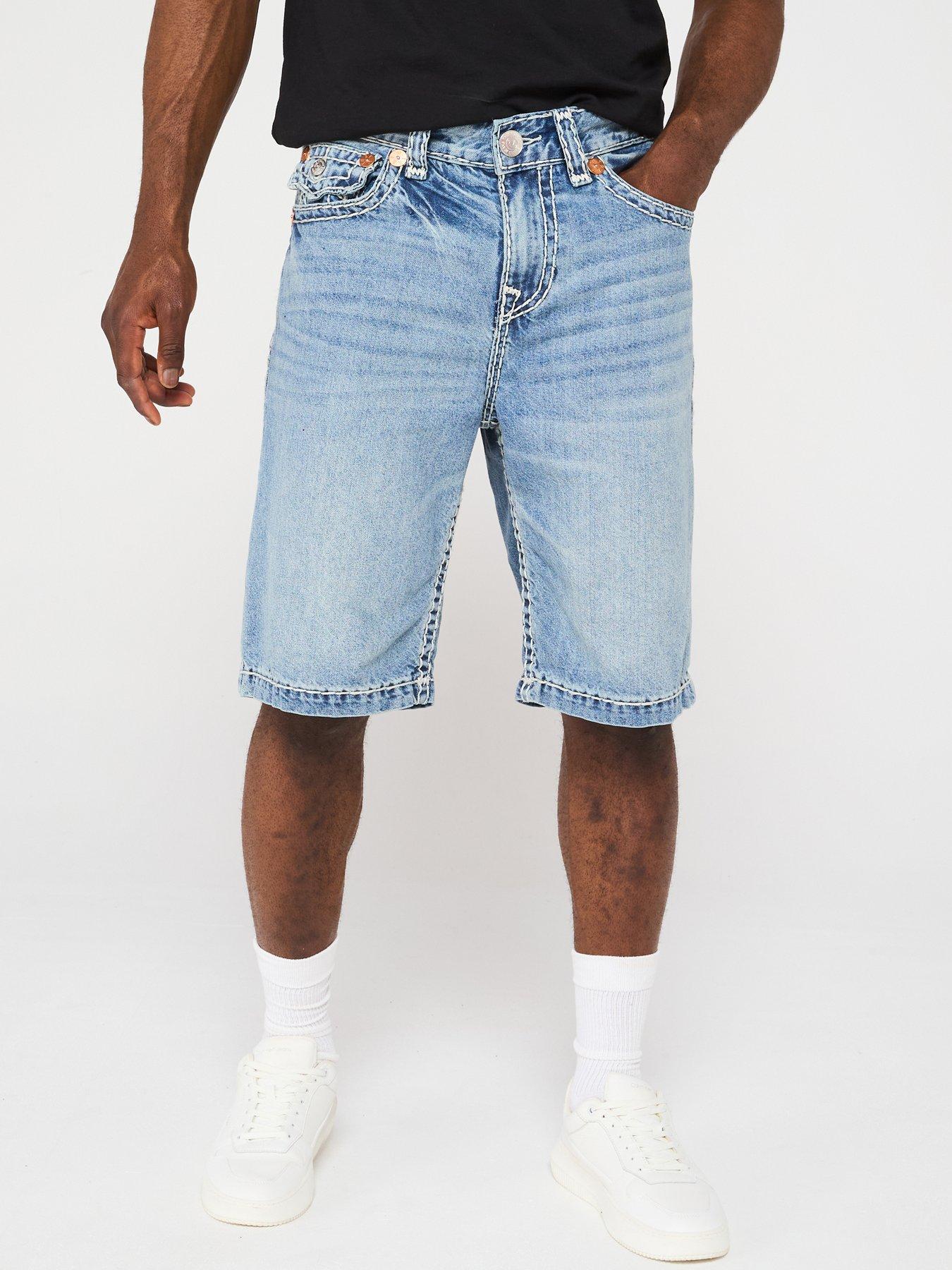 undefined Vinny Super T Flap Wide Fit Shorts - Light Blue