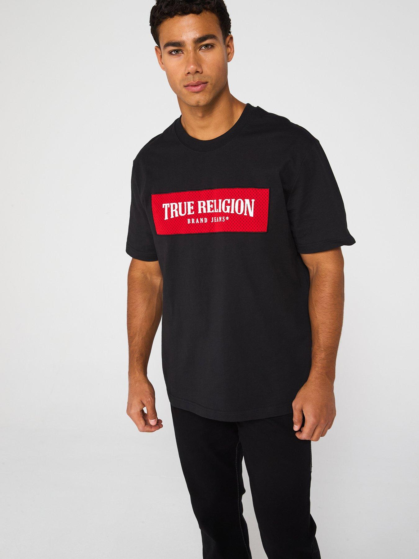 undefined Short Sleeve Mesh Box Logo T-Shirt - Black