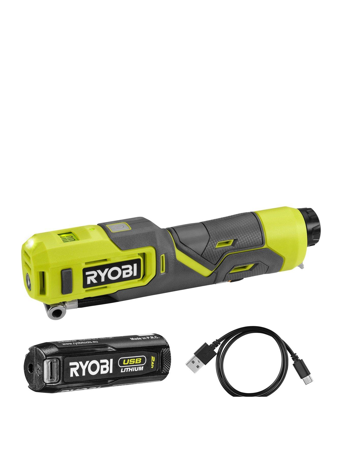 Image 1 of 7 of RYOBI RI4-120G 4V Cordless USB Lithium High Pressure Inflator (1 x 4V 2.0Ah)
