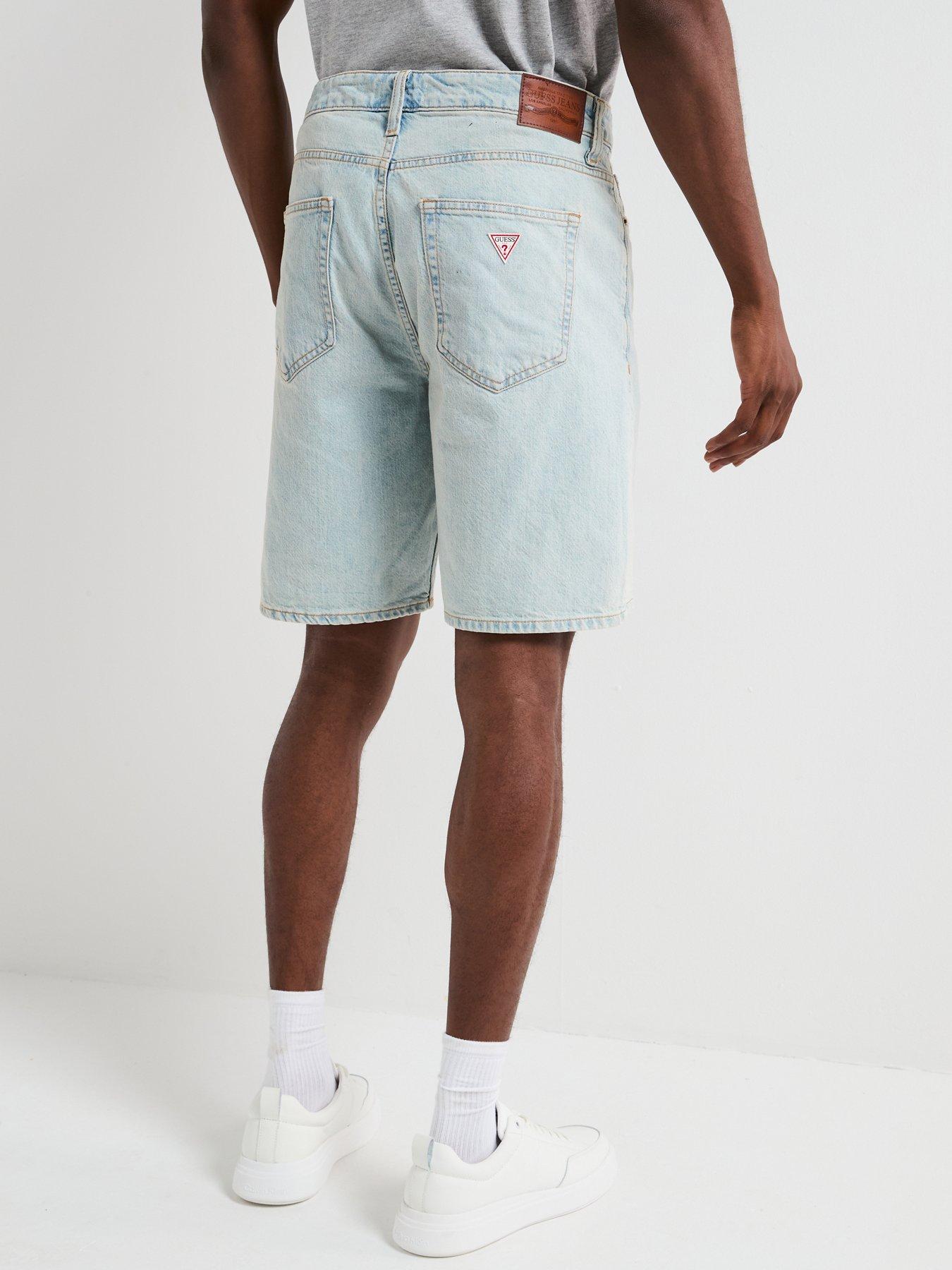 Image 2 of 6 of Guess Jeans Regular Denim Shorts-light Blue