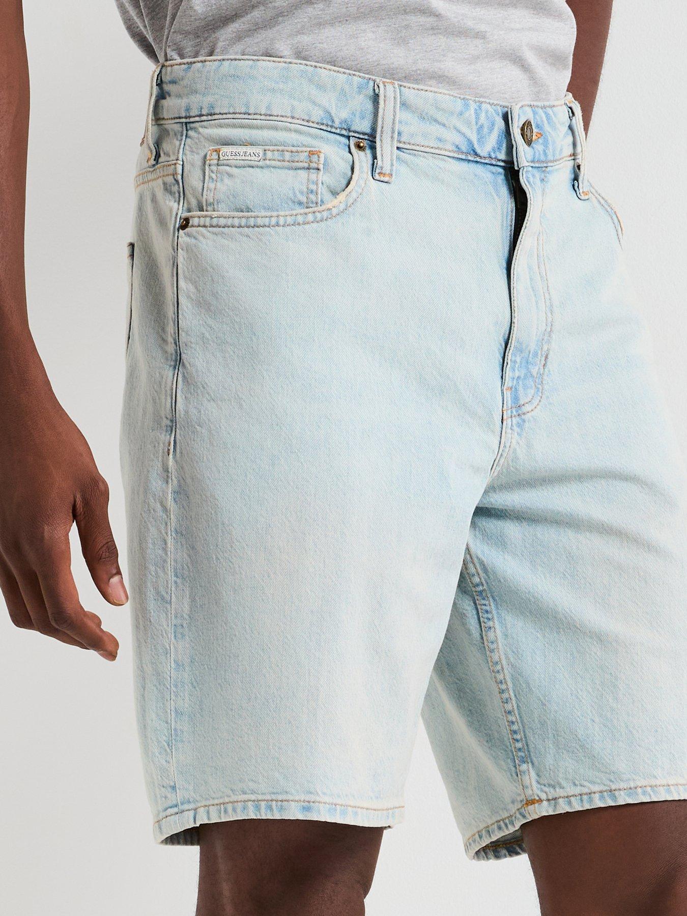 Image 4 of 6 of Guess Jeans Regular Denim Shorts-light Blue