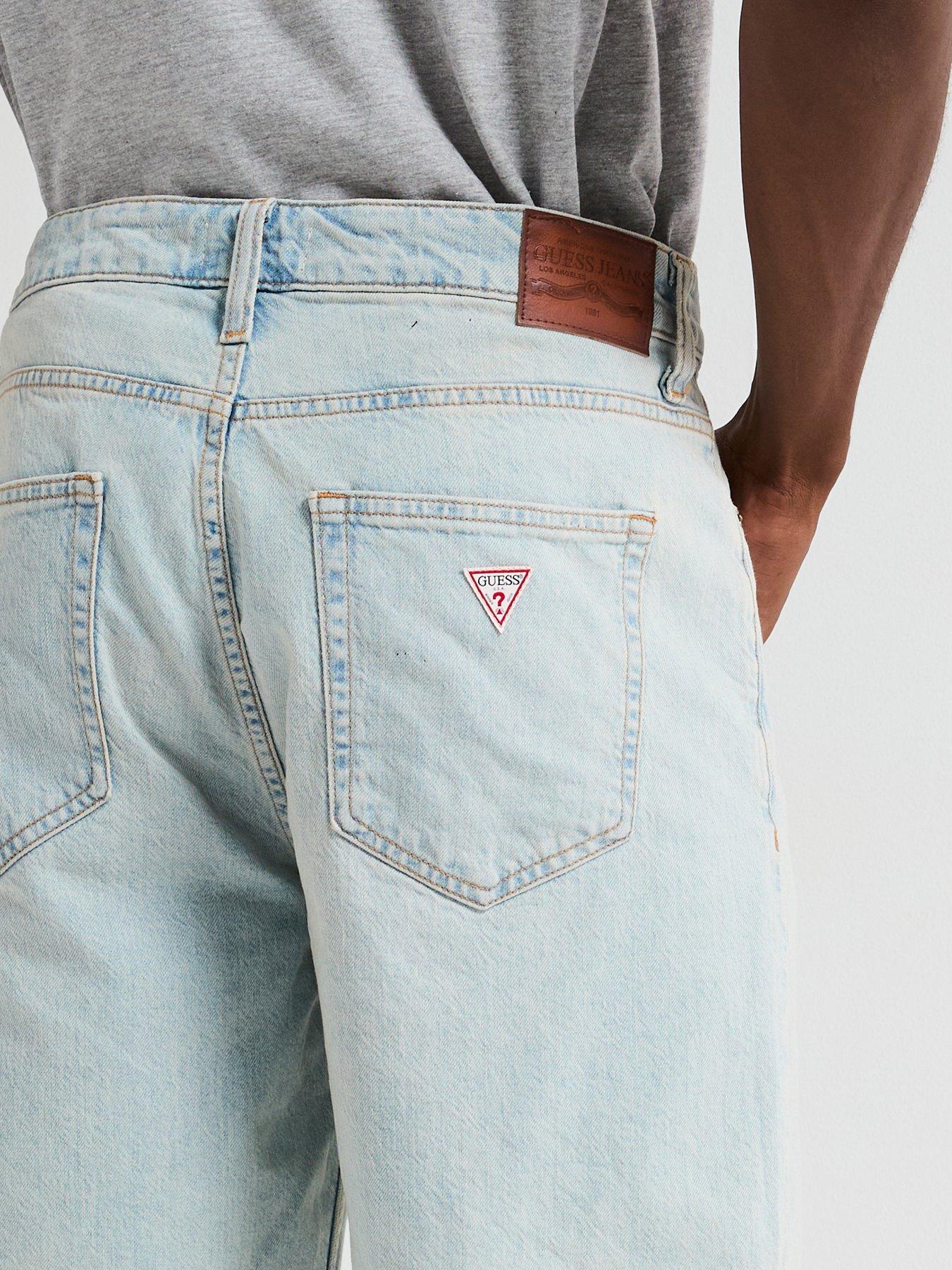 Image 5 of 6 of Guess Jeans Regular Denim Shorts-light Blue