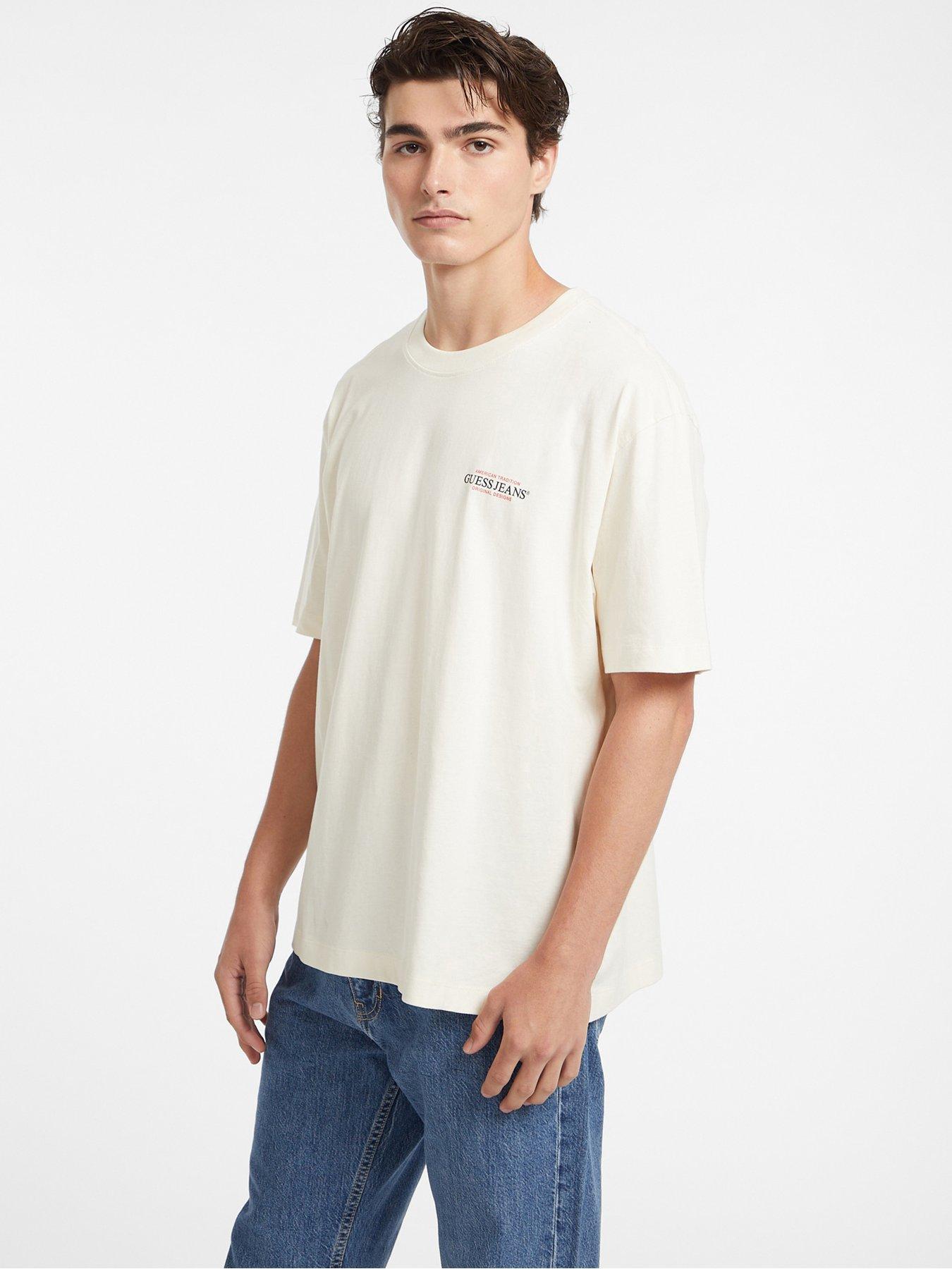undefined Jeans Short Sleeve American Trad T-Shirt- Cream
