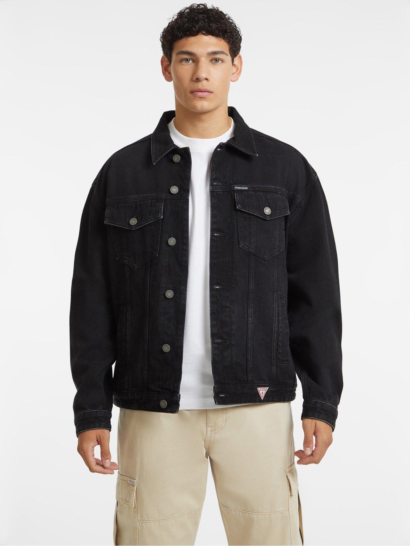 undefined Jeans Oversized Trucker Denim Jacket-black
