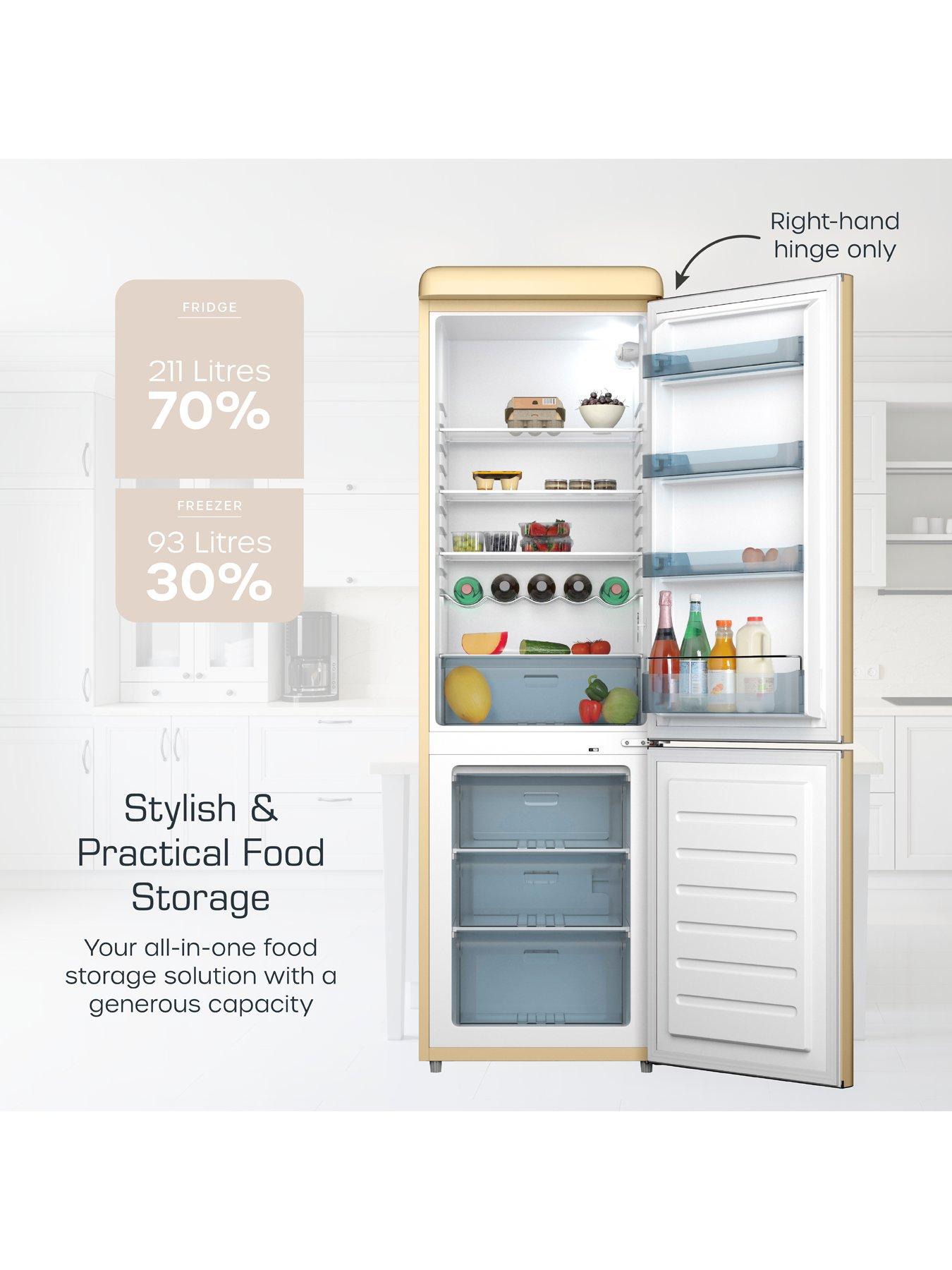 Image 3 of 8 of Swan SR11020CNE Retro Cream Fridge Freezer 304L